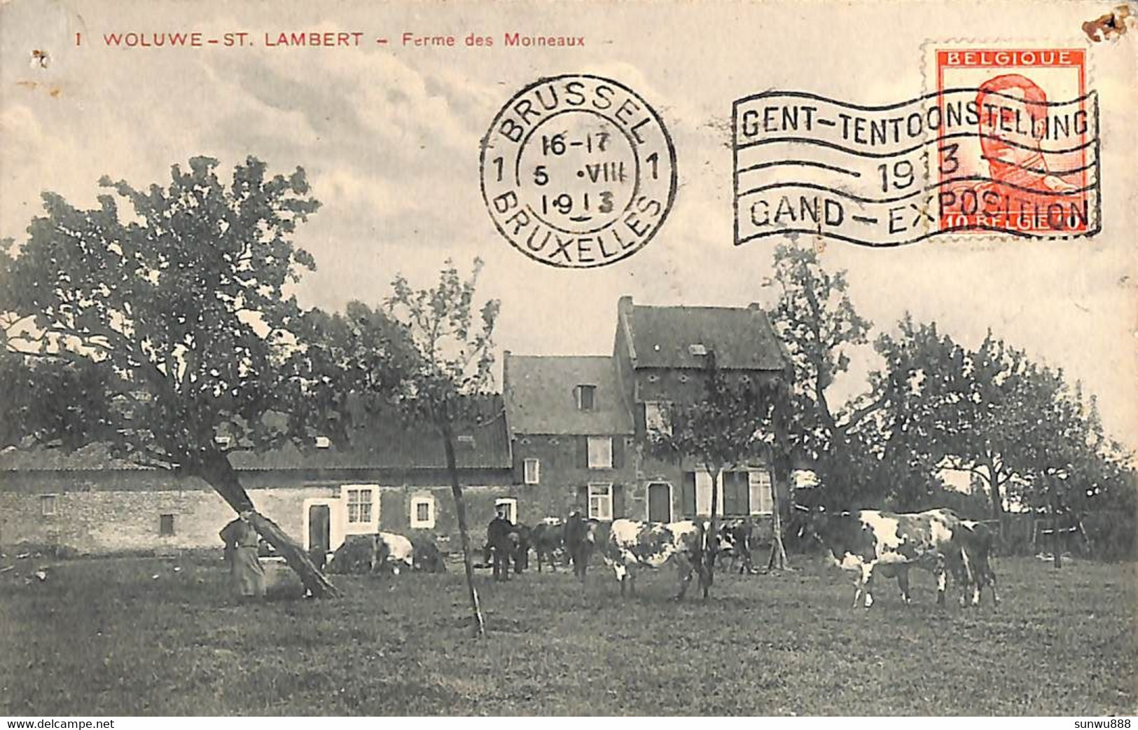 Woluwe Saint Lambert - Ferme Des Moineaux (animée 1913 Cliché  Walschaerts Trous De Punaises) - Woluwe-St-Lambert - St-Lambrechts-Woluwe