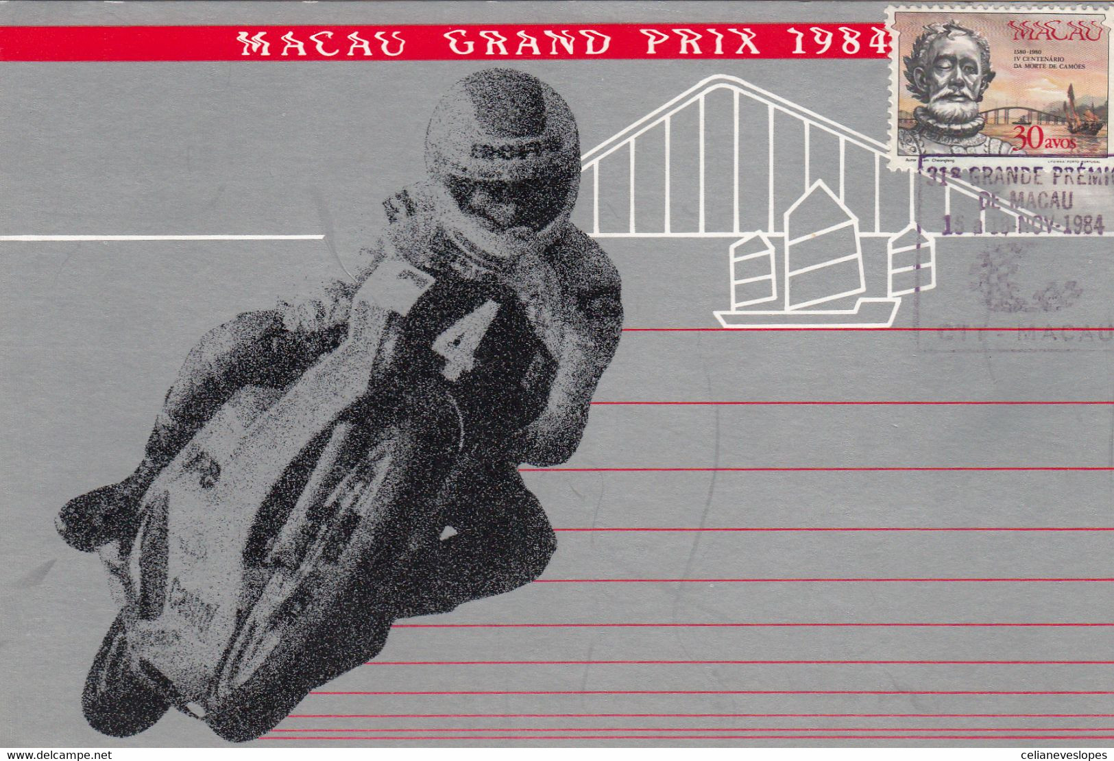 Macau, Macao, Maximum Cards, Granda Prémio De Macau 1984 - Maximumkaarten