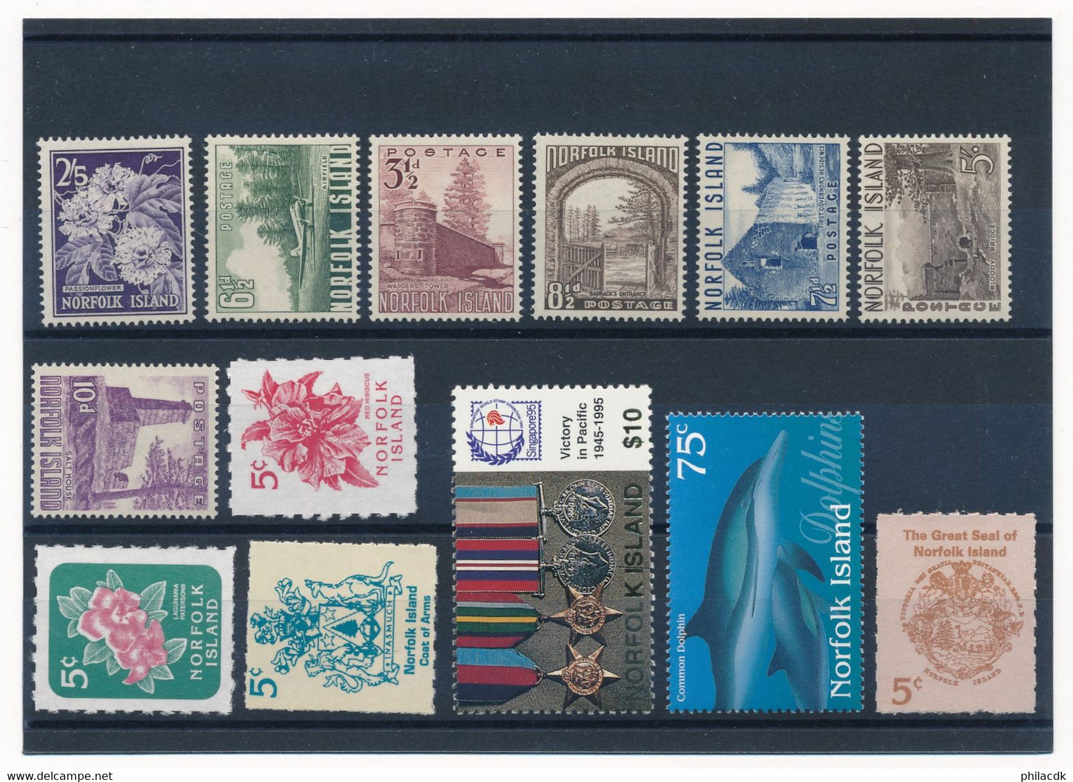 NORFOLK ISLAND - 13 TIMBRES NEUFS** SANS CHARNIERE/NEUFS (*) SANS GOMME POUR ETUDE - Norfolkinsel