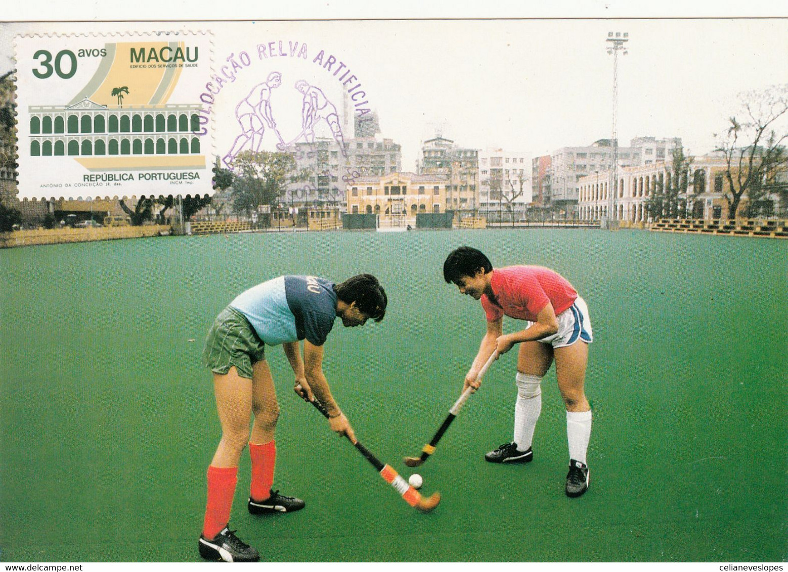 Macau, Macao, Maximum Cards, Hoquei Em Campo 1986 - Maximumkaarten