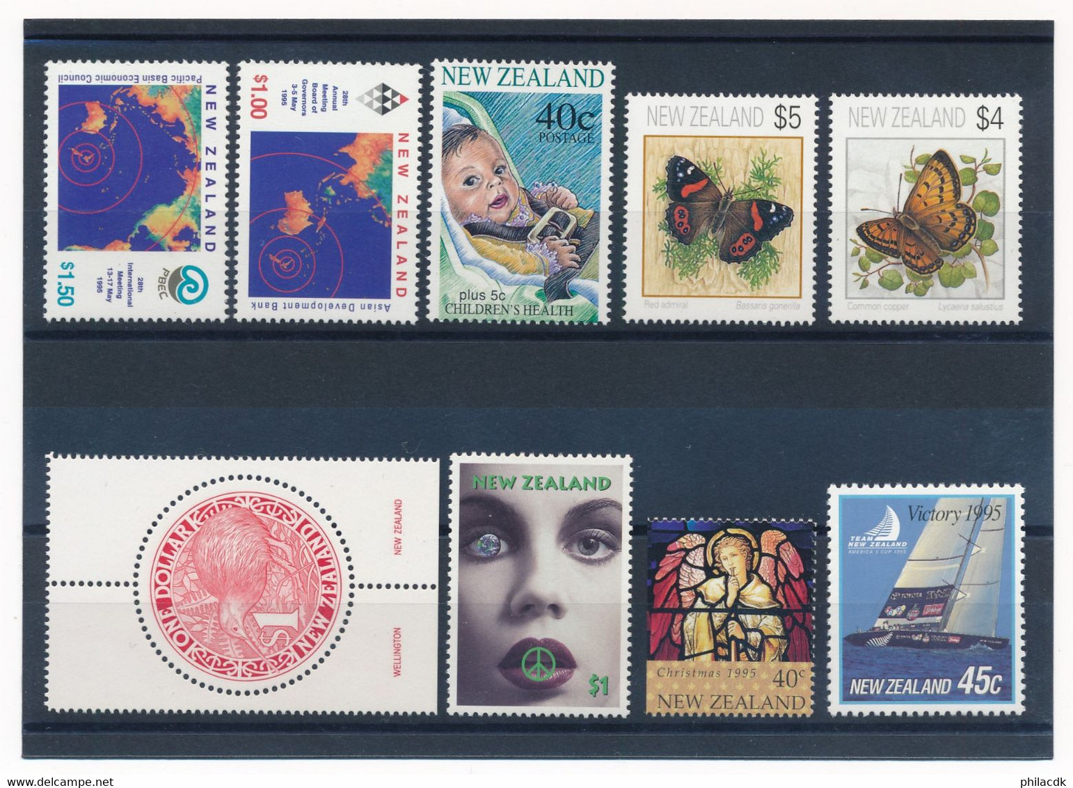 NOUVELLE ZELANDE - 9 TIMBRES NEUFS** SANS CHARNIERE POUR ETUDE - Collections, Lots & Series