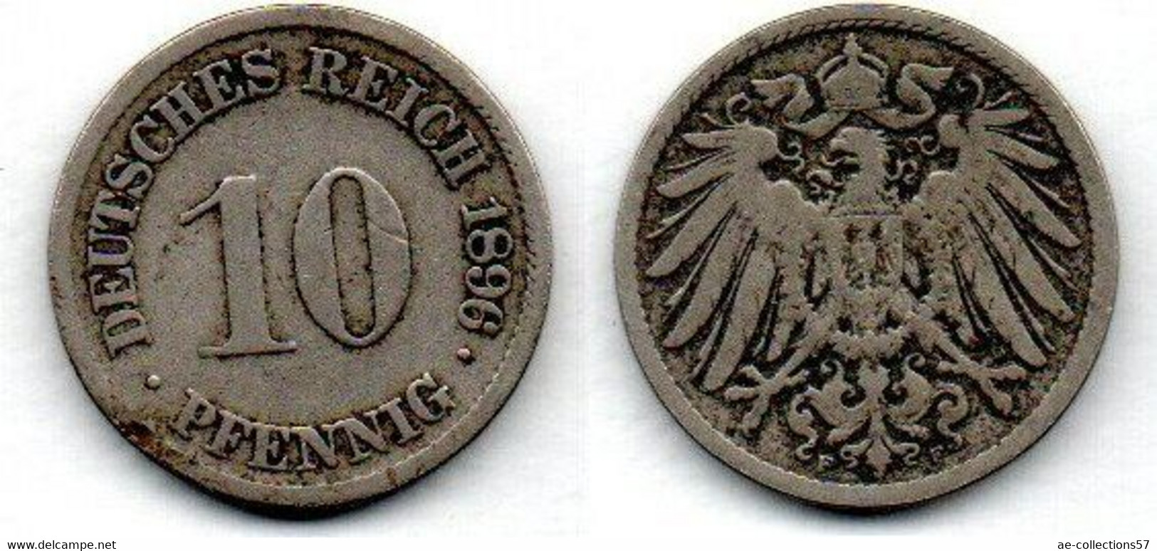 Allemagne - Deutschland - Germany 10 Pfennig 1896 F TB - 10 Pfennig