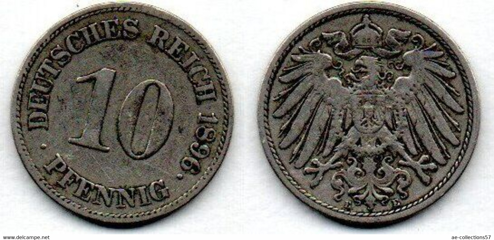 Allemagne - Deutschland - Germany 10 Pfennig 1896 E TB+ - 10 Pfennig