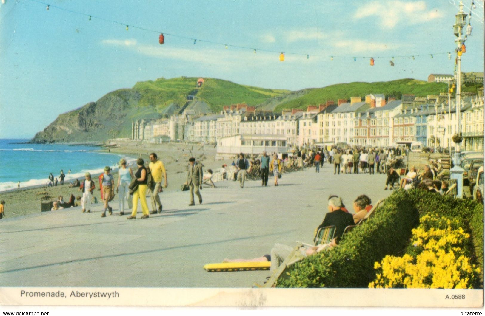 Promenade,  Aberystwyth 1976 (Dennis A 0588) Fairy Lights - Cardiganshire