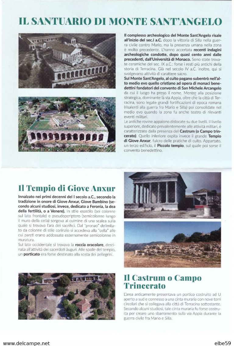Terracina (LT), Visita Al Tempio Di Giove Anxur, Fondazione Città Di Terracina, Foglio B4 Piegato - Turismo, Viajes