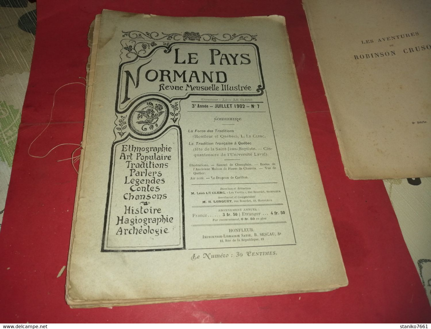 REVUE MENSUELLE ILLUSTREE LE PAYS NORMAND 1902 PARLERS LEGENDES CONTES CHANSONS - Documents Historiques