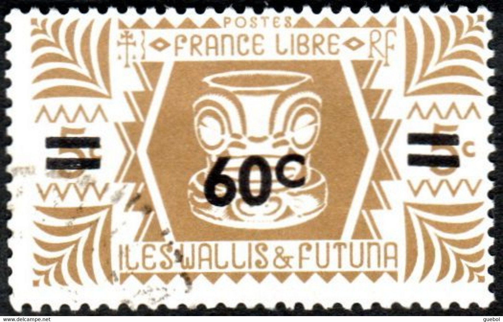 Wallis Et Futuna Obl. N°  149 - Série De Londres. 60c Sur 5c Bistre-brun - Used Stamps