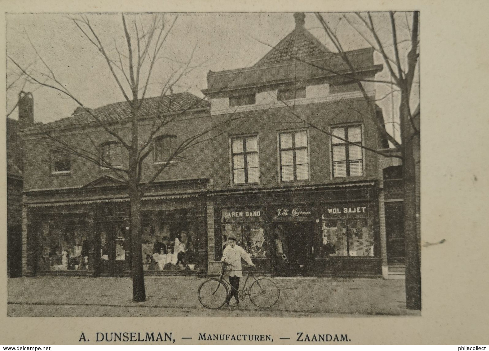 Zaandam // A. Dunselman Winkel Manufacture (Ged. Gracht?) Ca 1900 Verkleind - Aangesneden? Zeldzaam - Zaandam