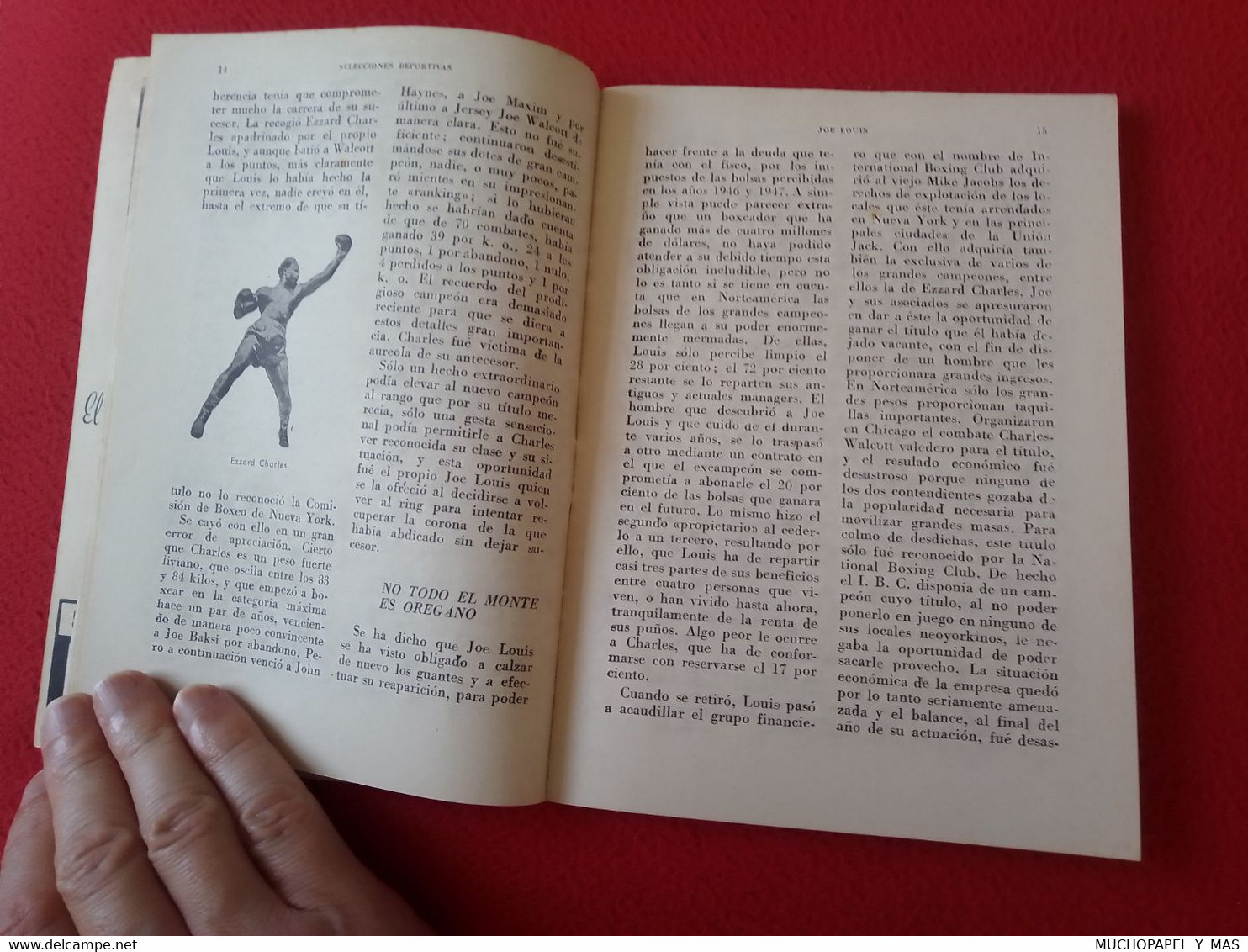 REVISTA MAGAZINE..SELECCIONES DEPORTIVAS MUNDIALES 1950 PEÑA RHIN EL DEPORTE EN EL MUNDO, SPORT JOE LOUIS TEDD WILLIAMS.