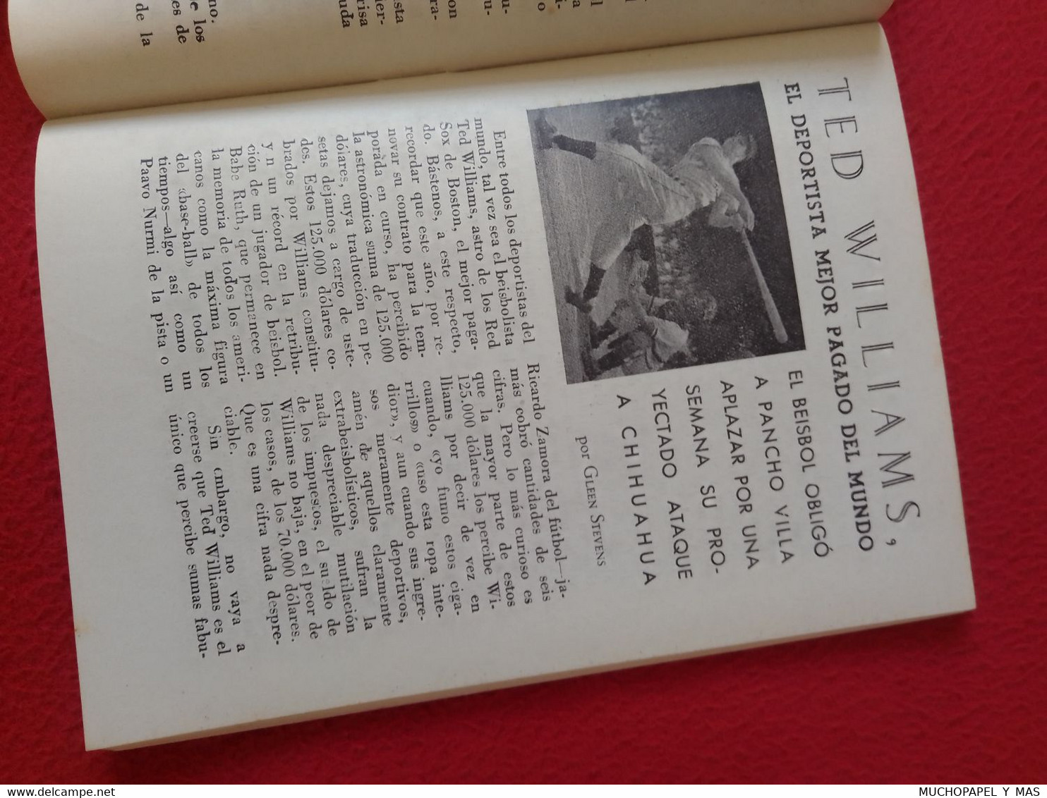 REVISTA MAGAZINE..SELECCIONES DEPORTIVAS MUNDIALES 1950 PEÑA RHIN EL DEPORTE EN EL MUNDO, SPORT JOE LOUIS TEDD WILLIAMS.