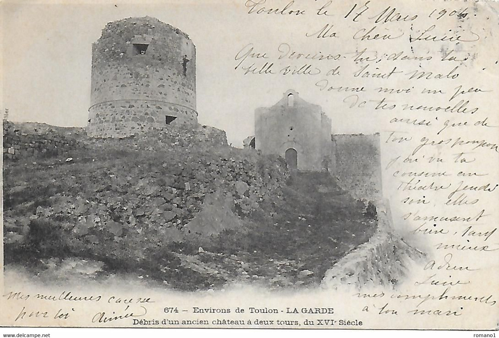 83)    LA GARDE - Environs De Toulon Débris D'un Ancien Château à Deux Tours Du XVI E Siècle - La Garde