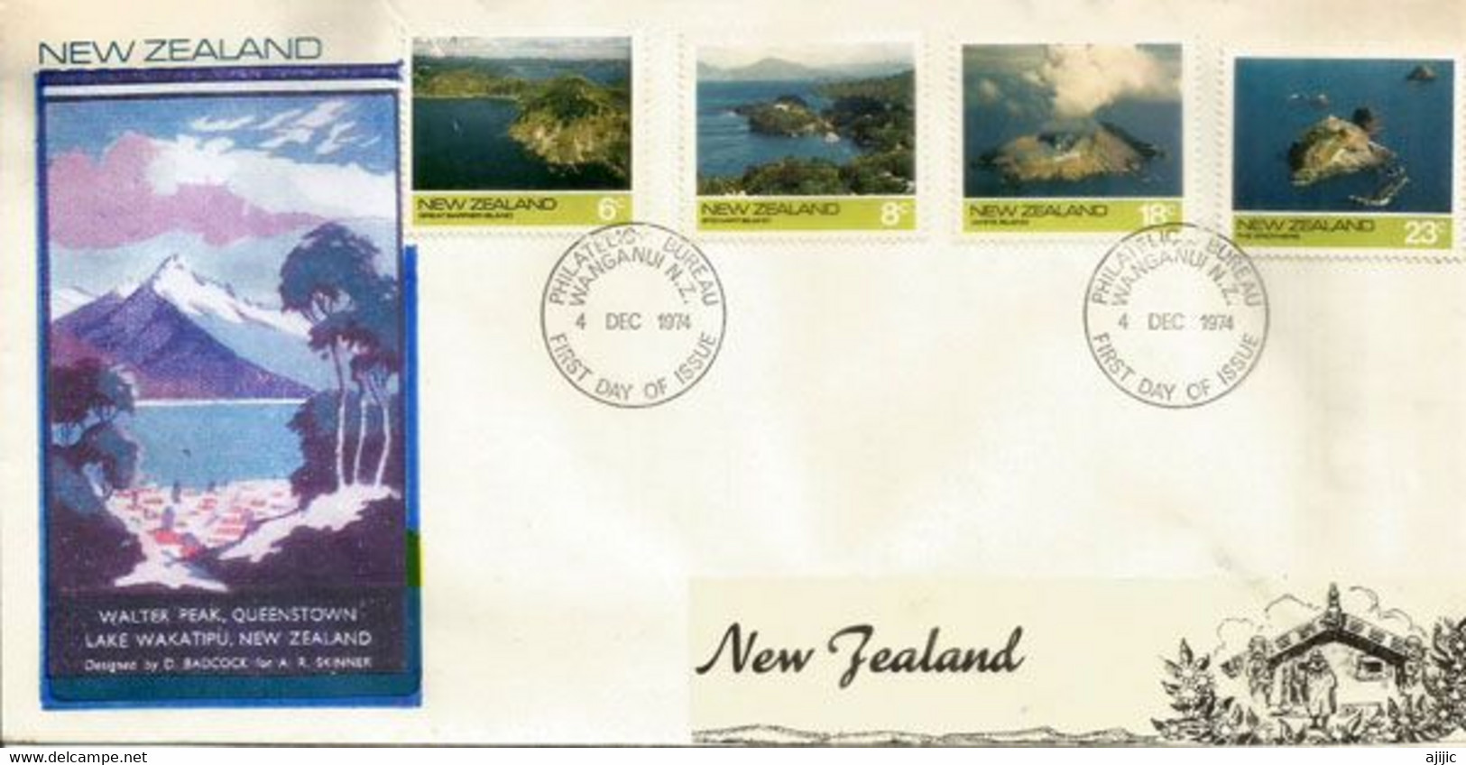 Les îles Célèbres De Nouvelle-Zélande: FDC. (Stewart,Volcan île Blanche,île De La Grande Barrière,etc)  Yv. 621/24 - Isole