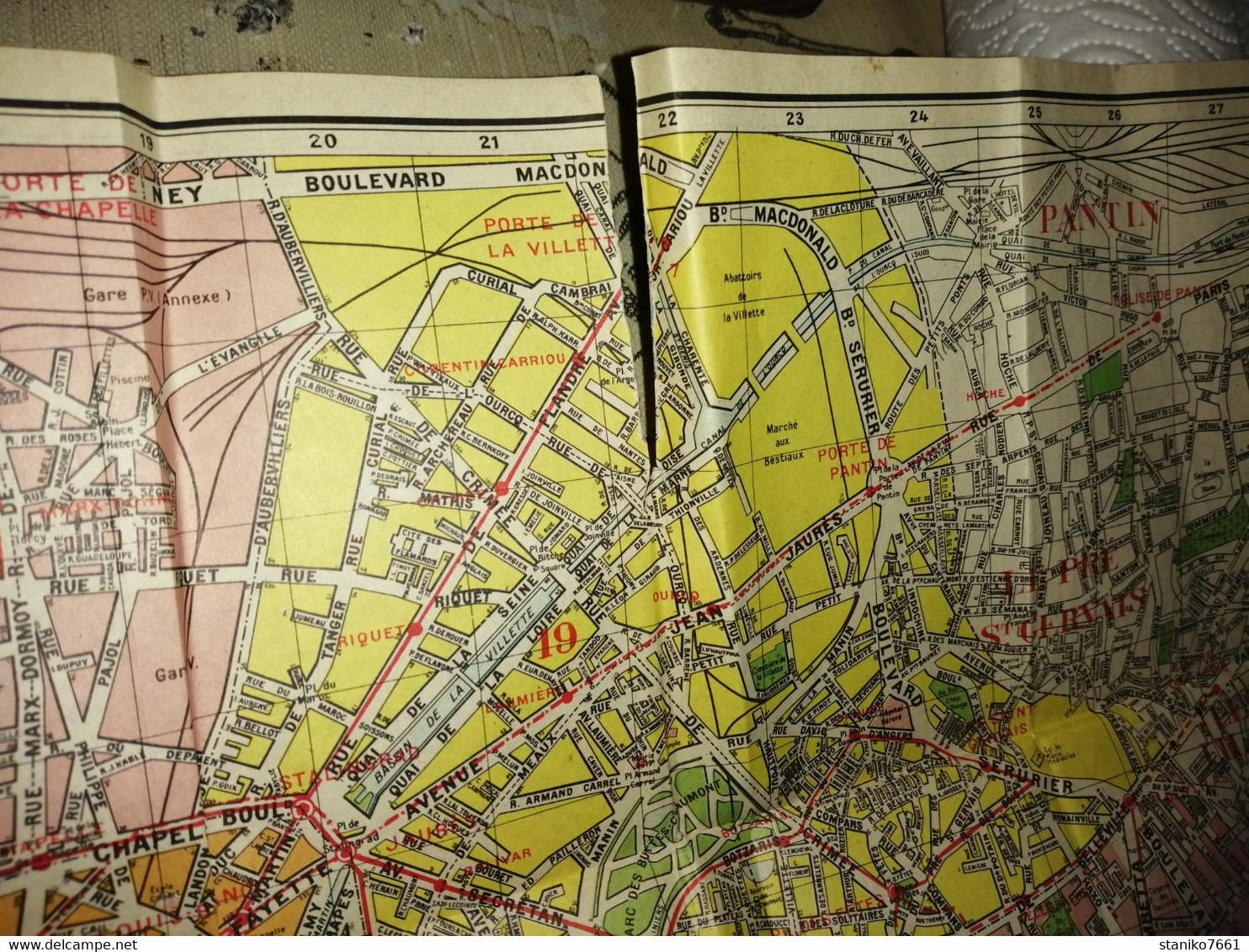 ANCIEN PLAN DE PARIS AVEC INDICATION DU METROPOLITAIN A DATER - Europe