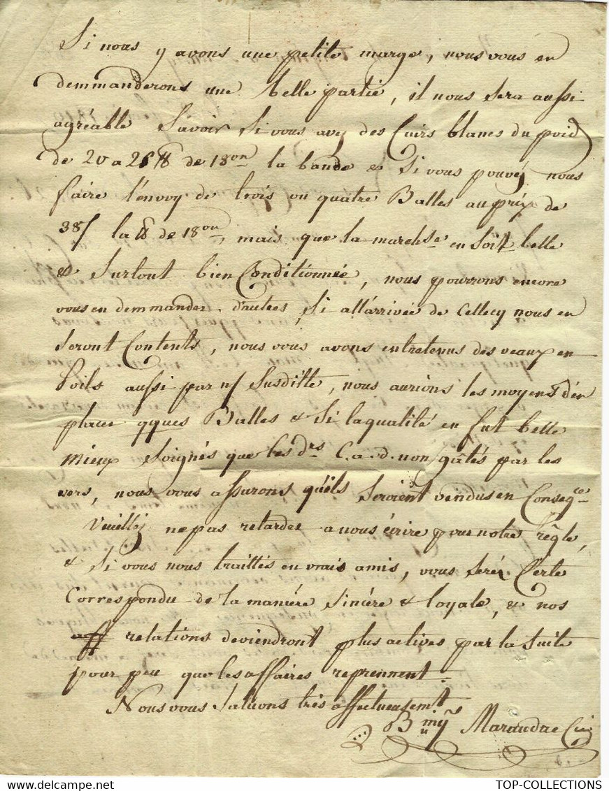 1810 LAC De  Turin Italie MARQUE POSTALE 104 TURIN Pour Annecy Savoie Etats Sardes TEXTE NEGOCE PEAUX V.SCANS - 1792-1815: Conquered Departments