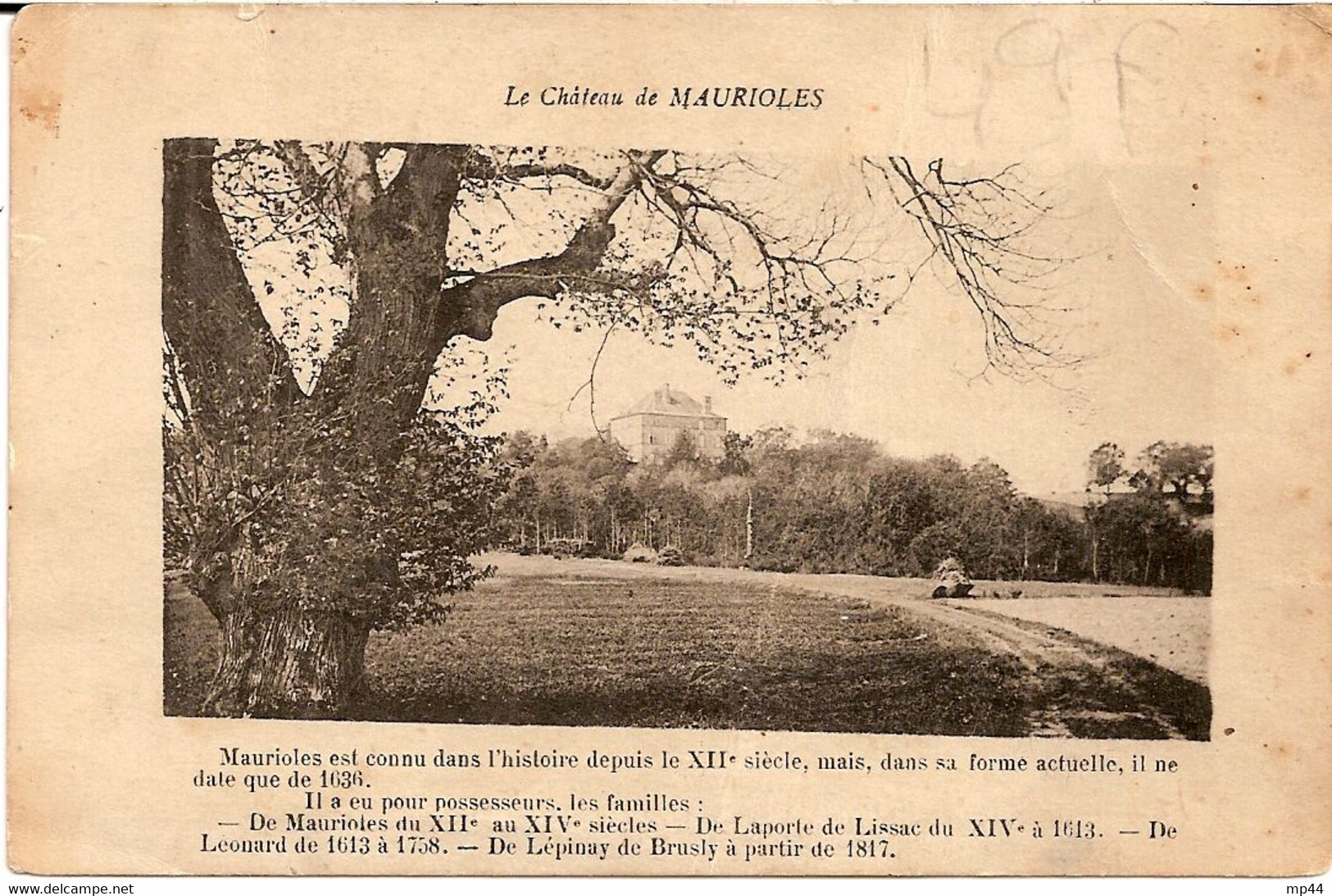 1E3 ---- 19 JUILLAC Le Château De MAURIOLES - Juillac