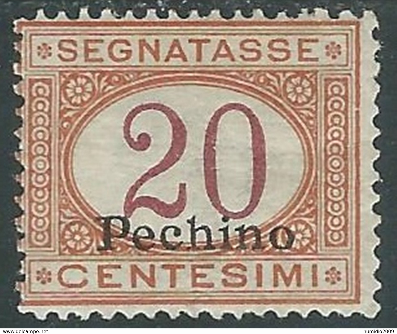 1917 CINA PECHINO SEGNATASSE 20 CENT MH * - RF38 - Peking