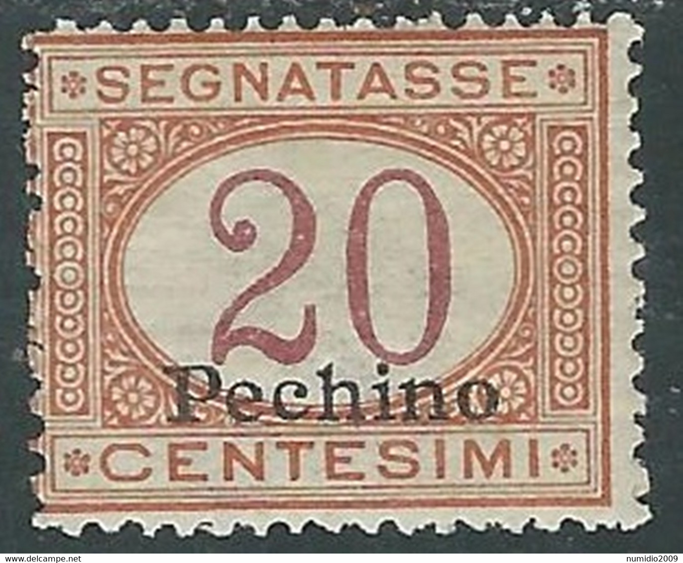 1917 CINA PECHINO SEGNATASSE 20 CENT MH * - RF38-3 - Pechino