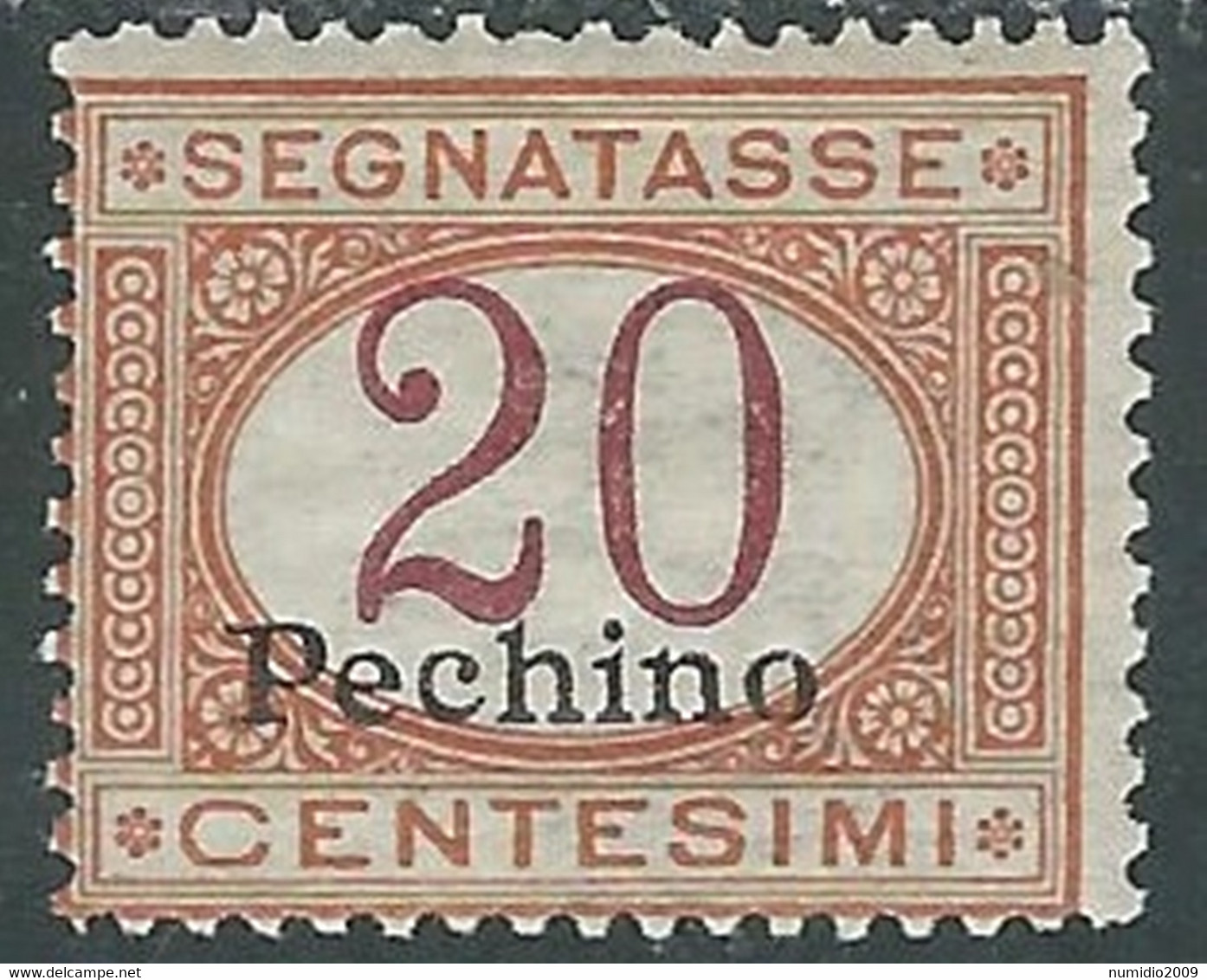 1917 CINA PECHINO SEGNATASSE 20 CENT MH * - RF38-4 - Pékin