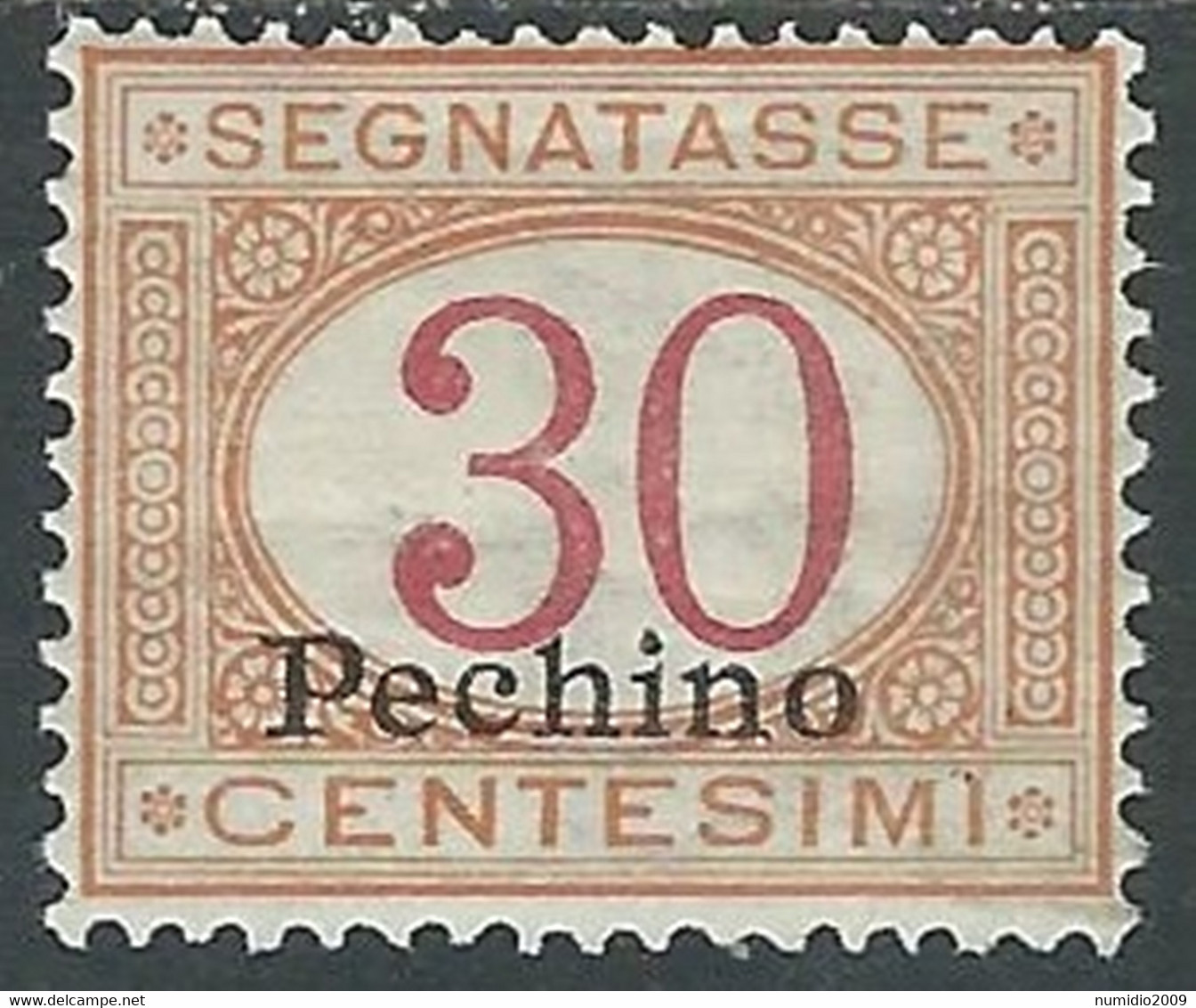 1917 CINA PECHINO SEGNATASSE 30 CENT MH * - RF38-2 - Pechino