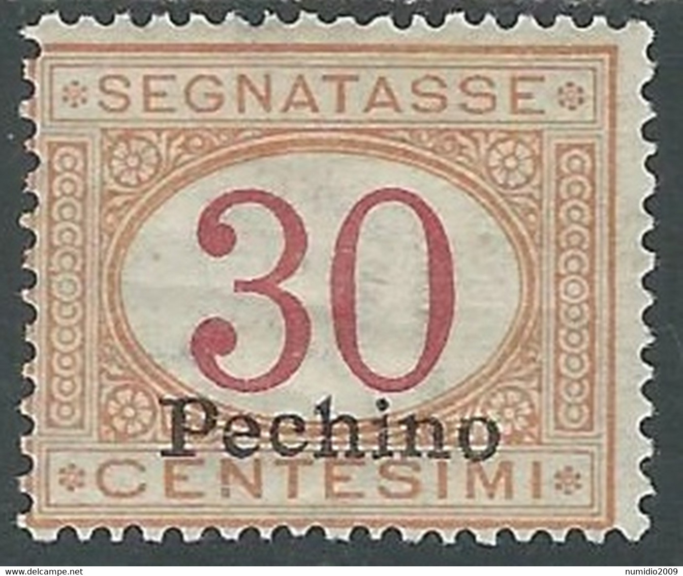 1917 CINA PECHINO SEGNATASSE 30 CENT MH * - RF38-4 - Pechino