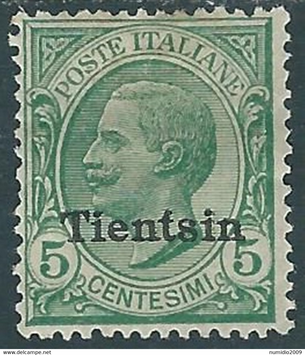 1917-18 CINA TIENTSIN EFFIGIE 5 CENT MH * - RF40-3 - Tientsin