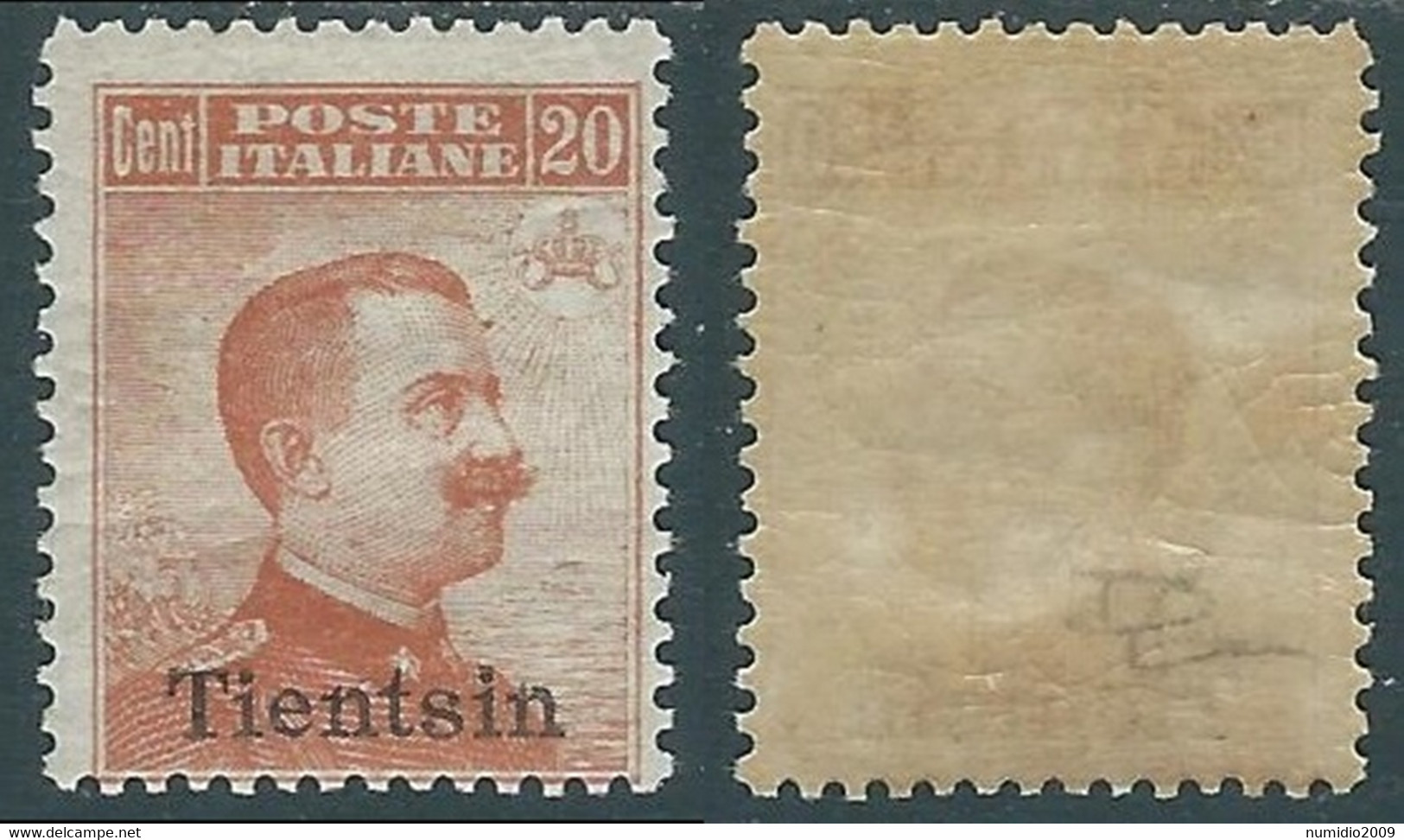 1917-18 CINA TIENTSIN EFFIGIE 20 CENT MH * - E198 - Tientsin