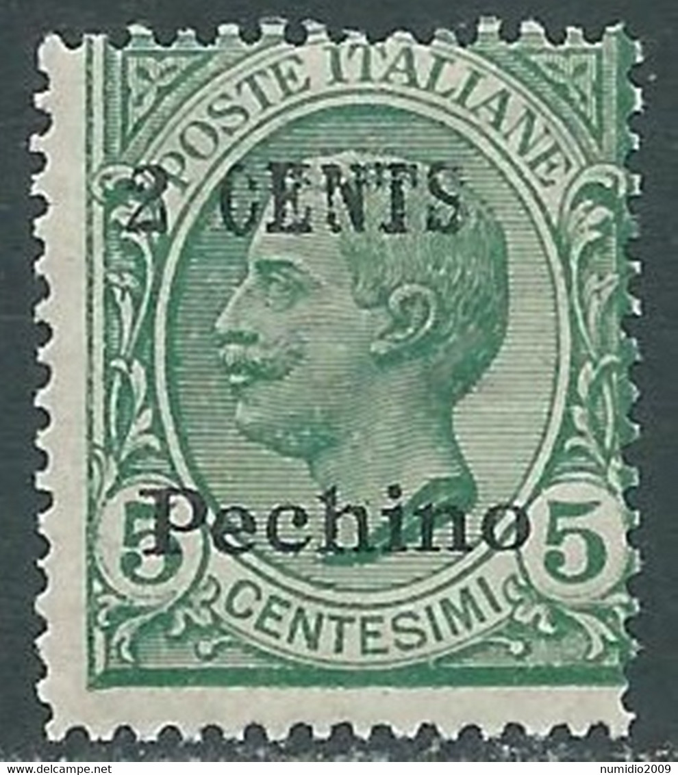 1918-19 CINA PECHINO EFFIGIE SOPRASTAMPATO 2 SU 5 CENT MNH ** - RF38-6 - Pekin