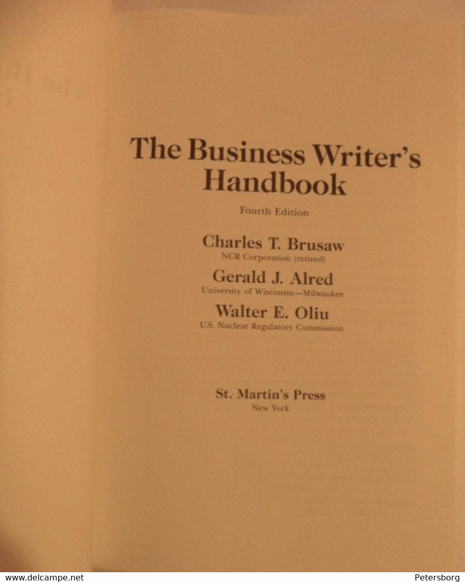 The Business Writer's Handbook. - Management