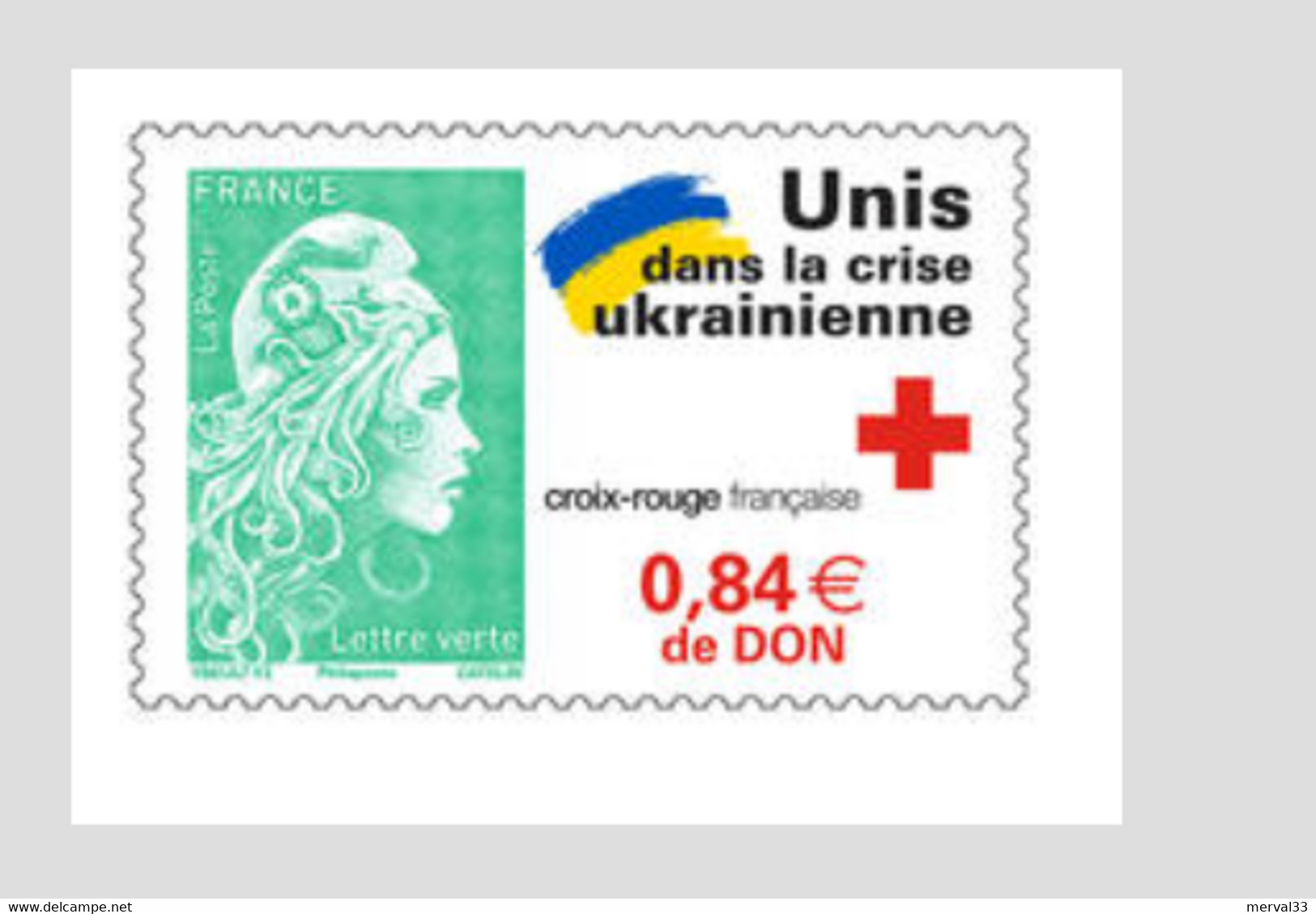 France Timbre - Unis Dans La Crise Ukrainienne - Lettre Verte - Other & Unclassified