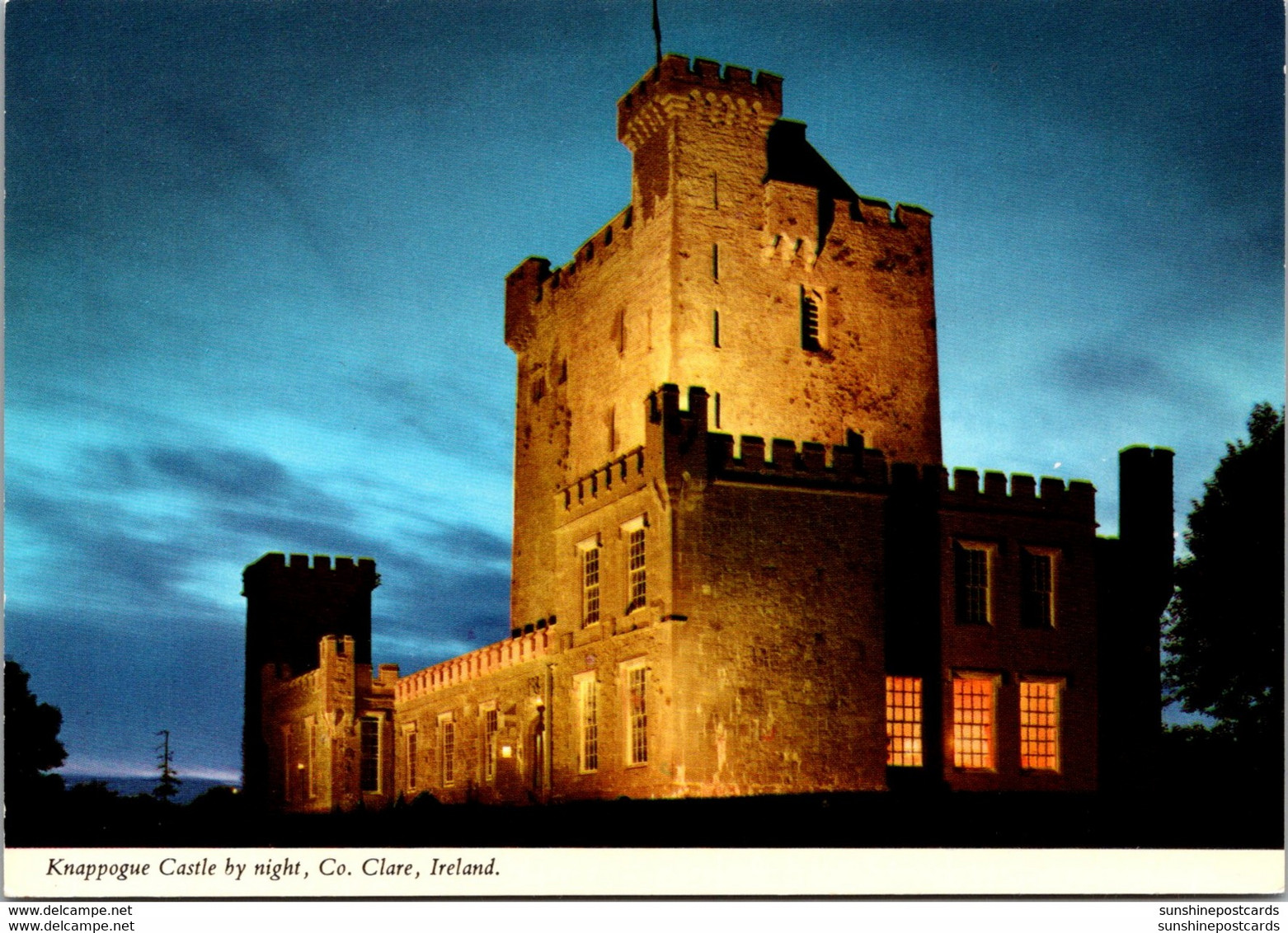 Ireland Clare Knappogue Castle By Night - Clare
