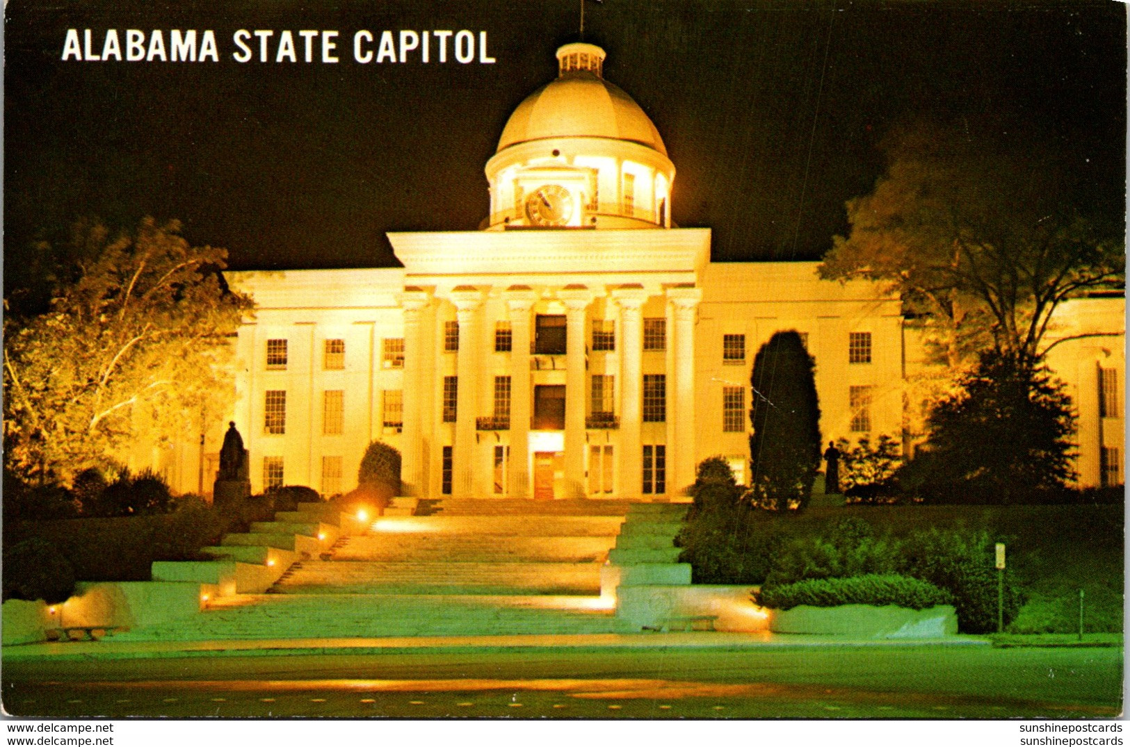 Alabama Montgomery State Capitol Building At Night - Montgomery