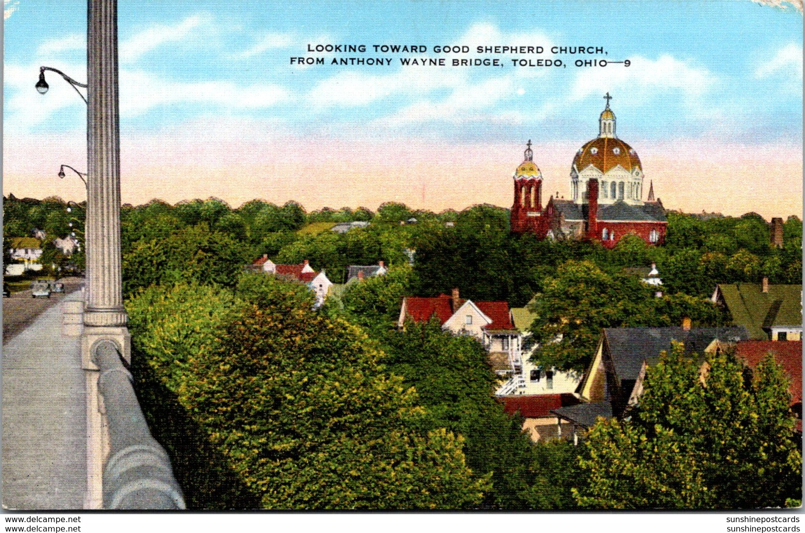 Ohio Toledo Looking Toward Good Shepherd Church From Anthony Wayne Bridge - Toledo