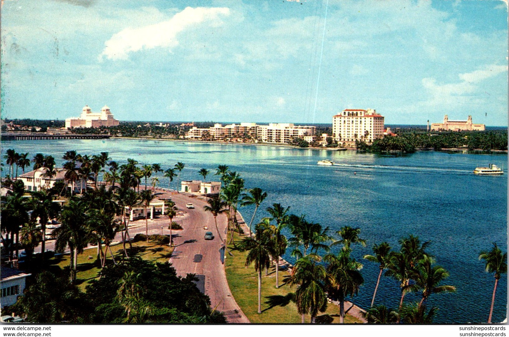 Florida West Palm Beach Scenic Flagler Drive 1960 - West Palm Beach