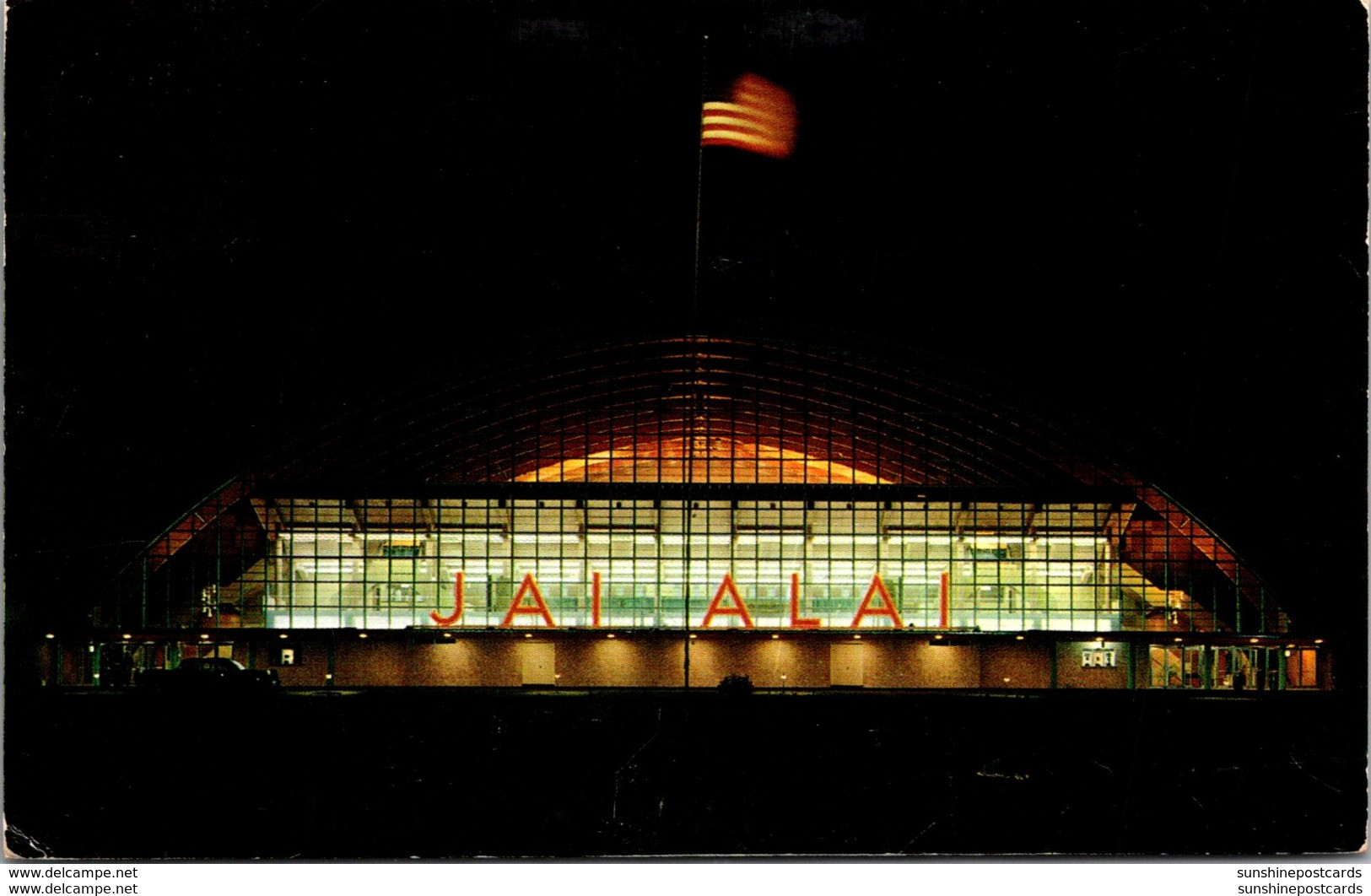 Florida West Palm Beach The Jai Alai Fronton At Night 1961 - West Palm Beach