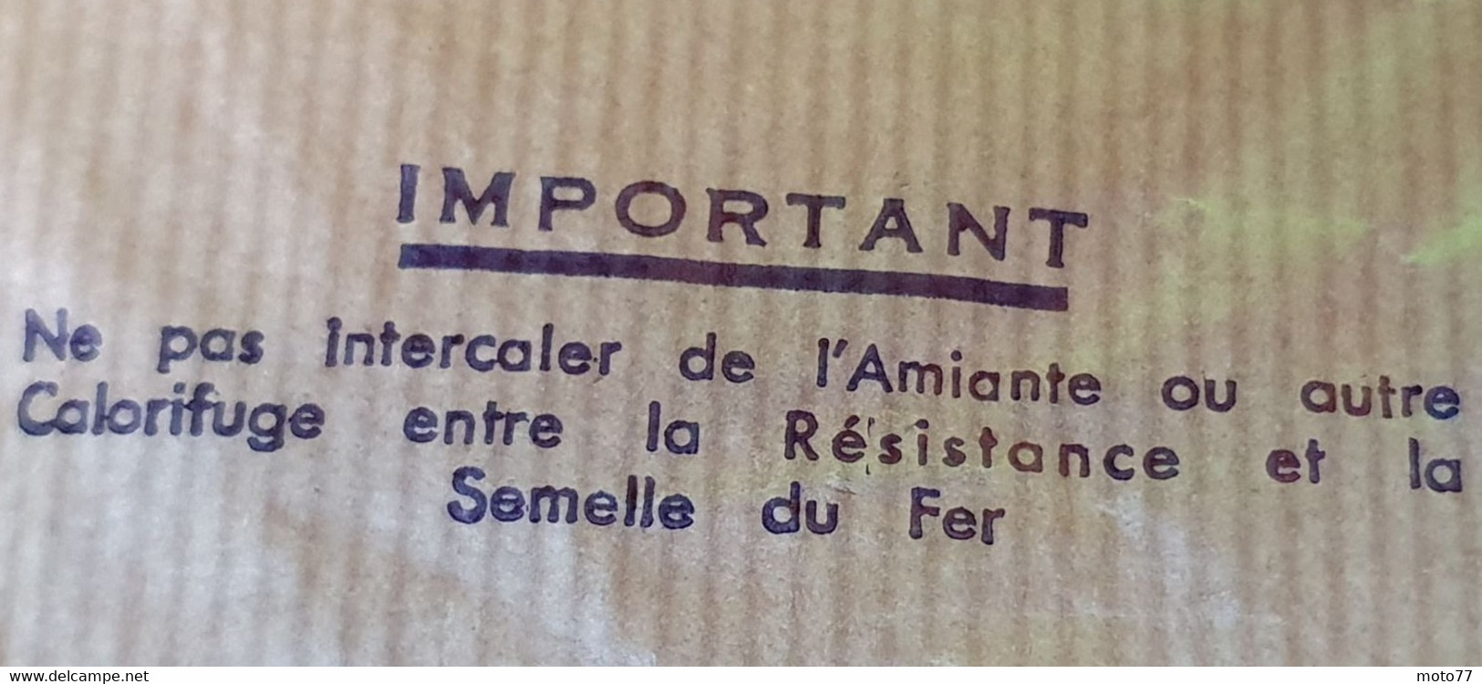 Ancienne RÉSISTANCE CHAUFFANTE "La Ménagère" Pour Fer à Repasser - Appareil ÉLECTRIQUE En RECHANGE 450 W - Vers 1940 - Autres Appareils