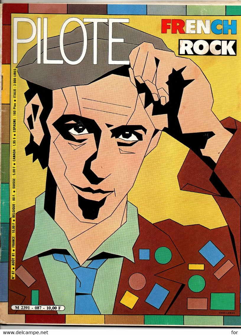 BD : Magazine : PILOTE : N° 87 - 1981 : French Rock : Humour - Pilote