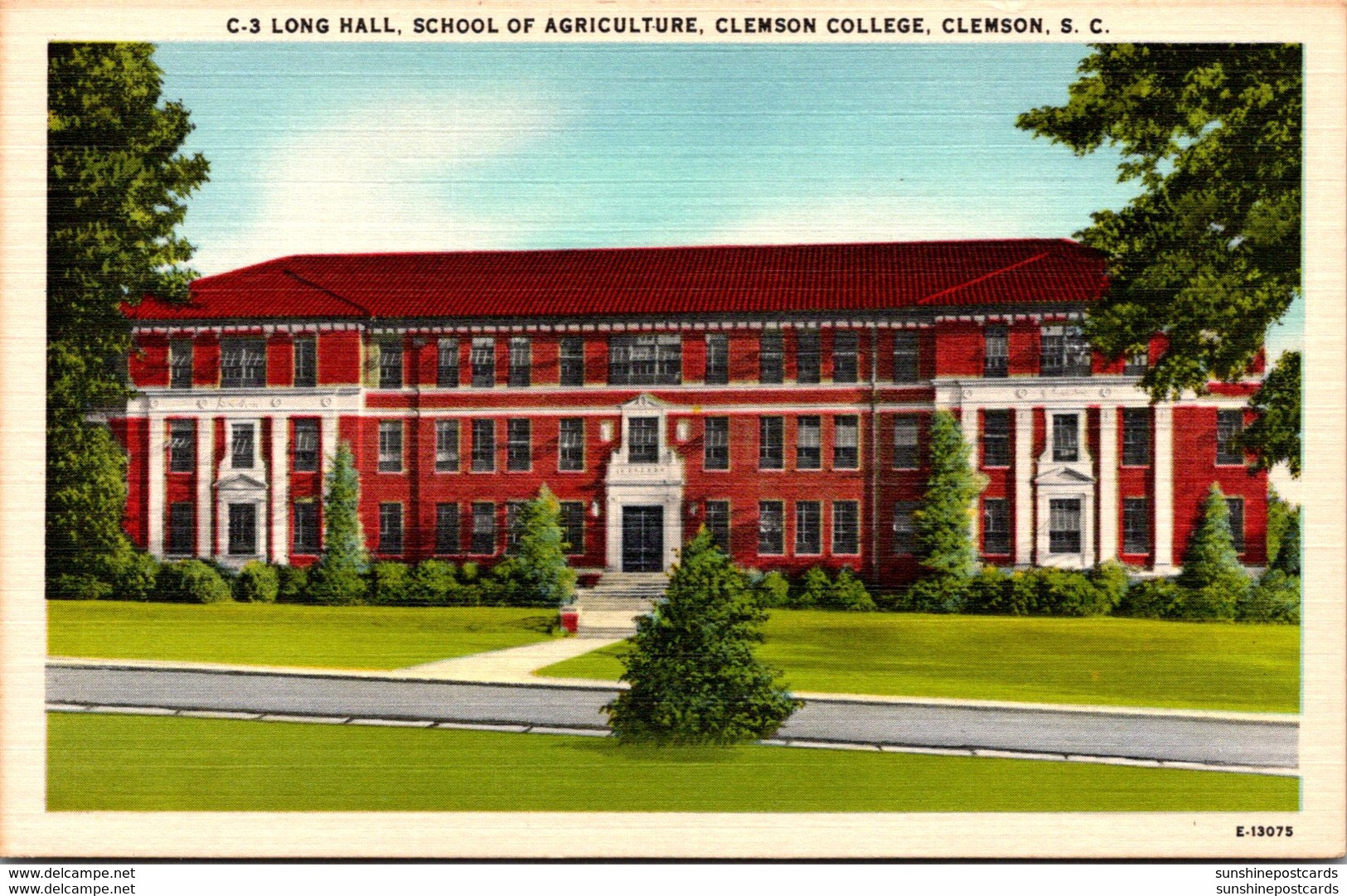 South Carolina Clemson Long Hall School Of Agriculture Clemson College - Clemson