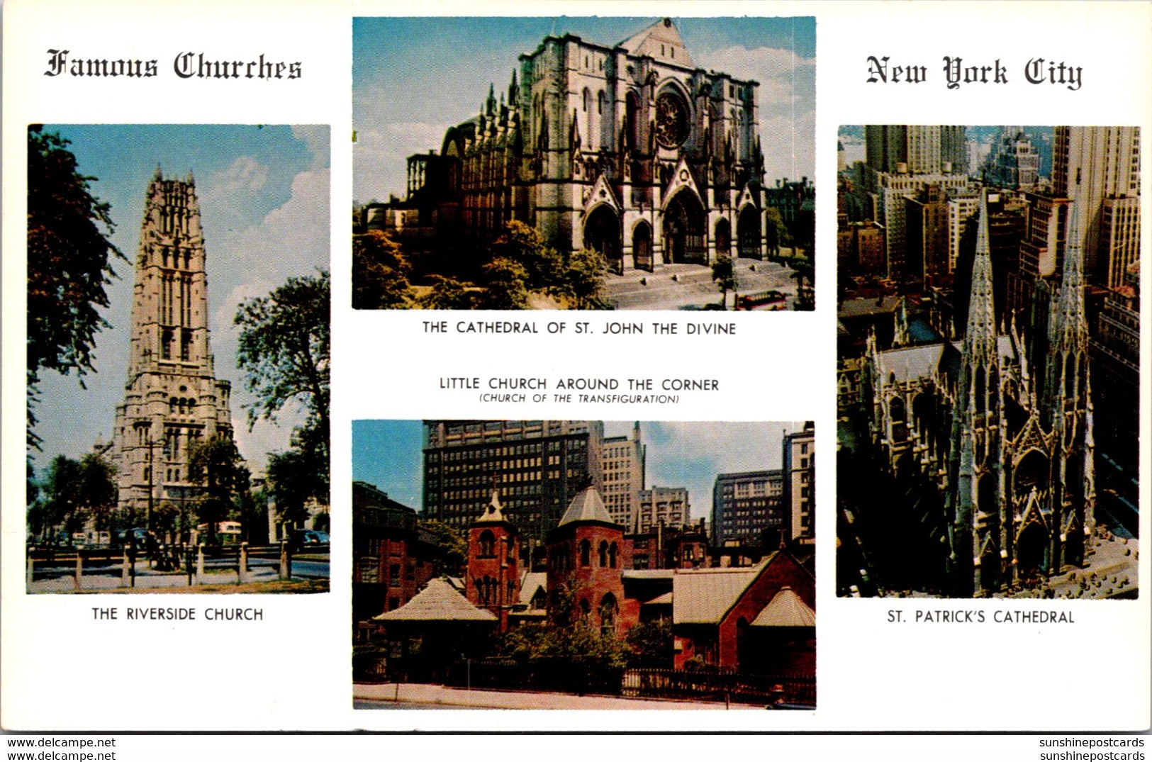 New York City Famous Churches Multi View - Churches