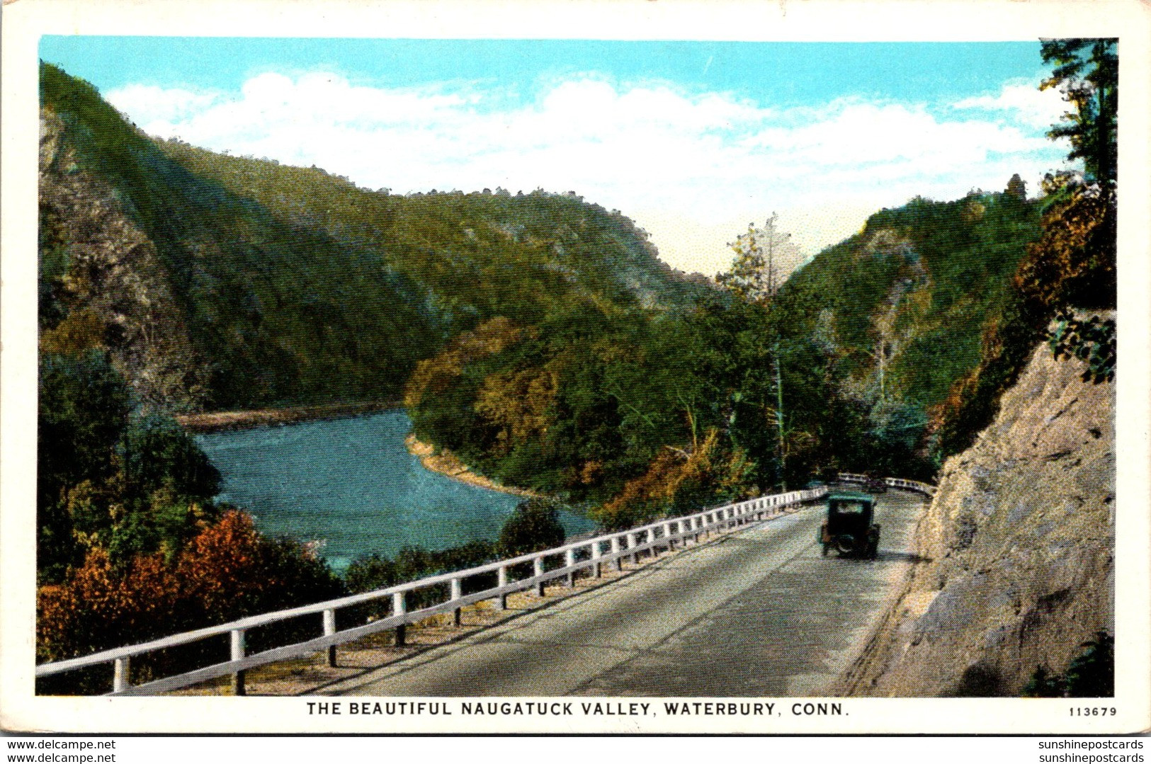 Connecticut Waterbury View Of The Beautiful Naugatuck Valley Curteich - Waterbury