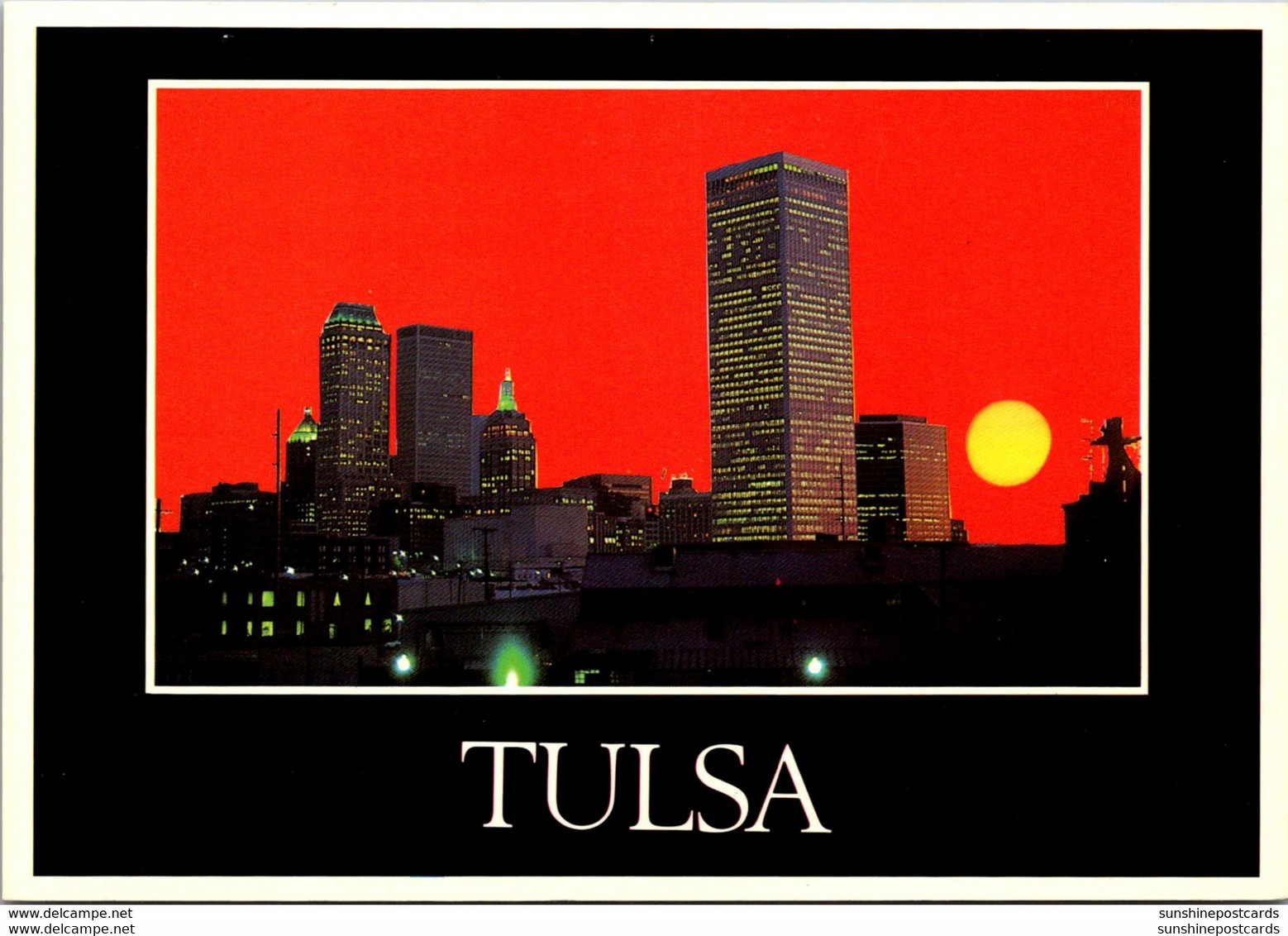 Oklahoma Tulsa Skyline At Sunset - Tulsa