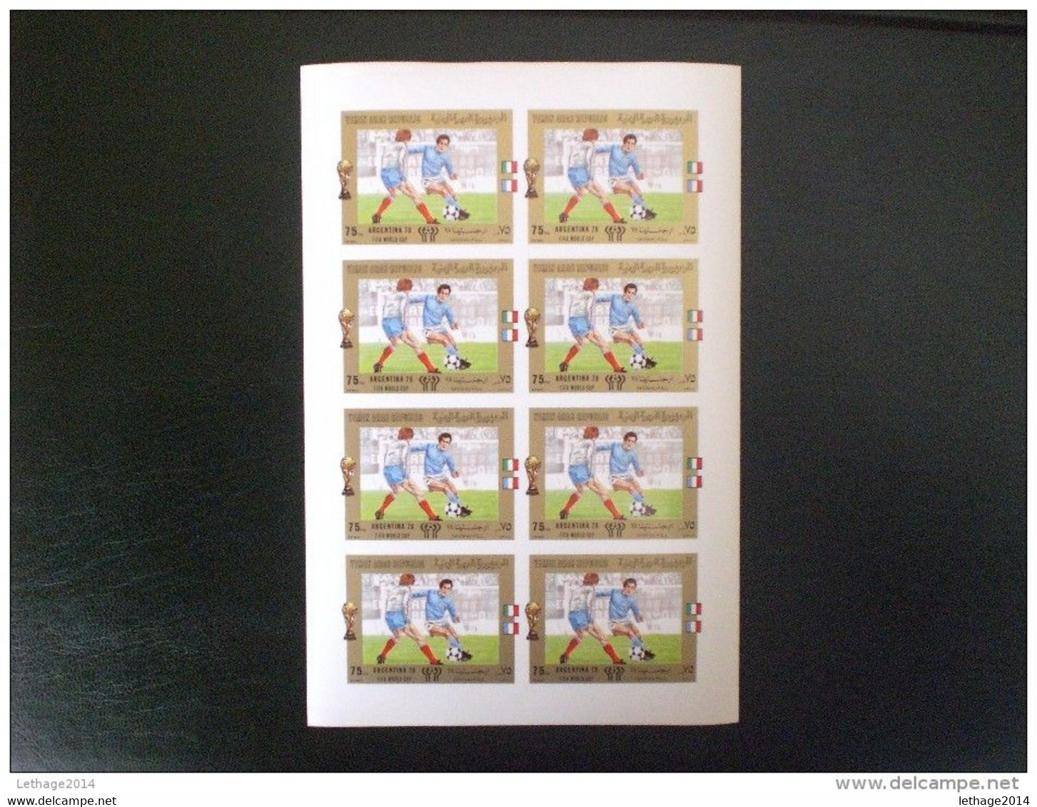YEMEN 1980 Football World Cup - Argentina 1978 8 sheet x 8 sery complet IMPERF RARE !! MNH 800,00 EURO CATALOGUE MICHEL