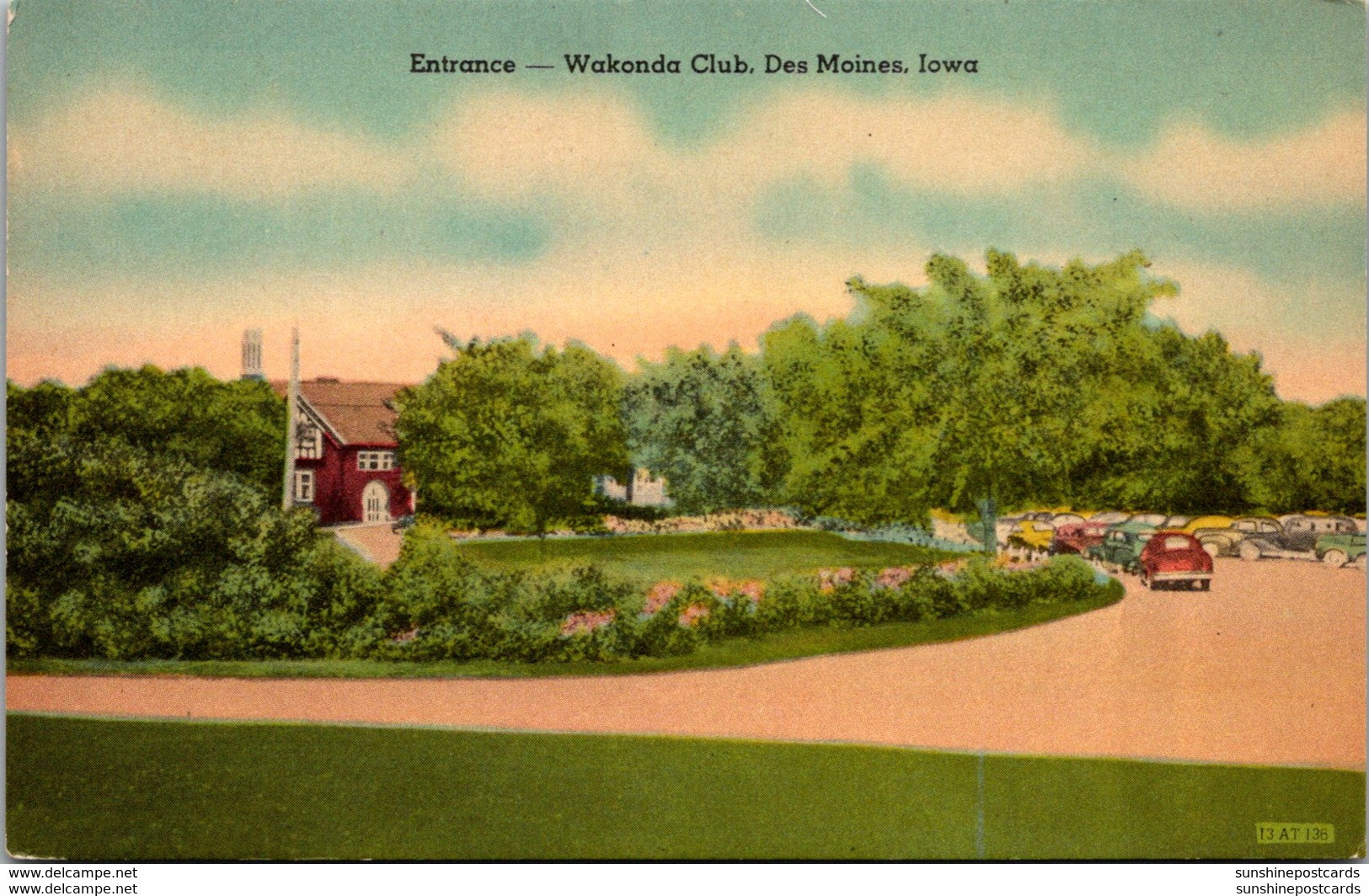 Iowa Des Moines Wakonda Club Entrance 1949 - Des Moines