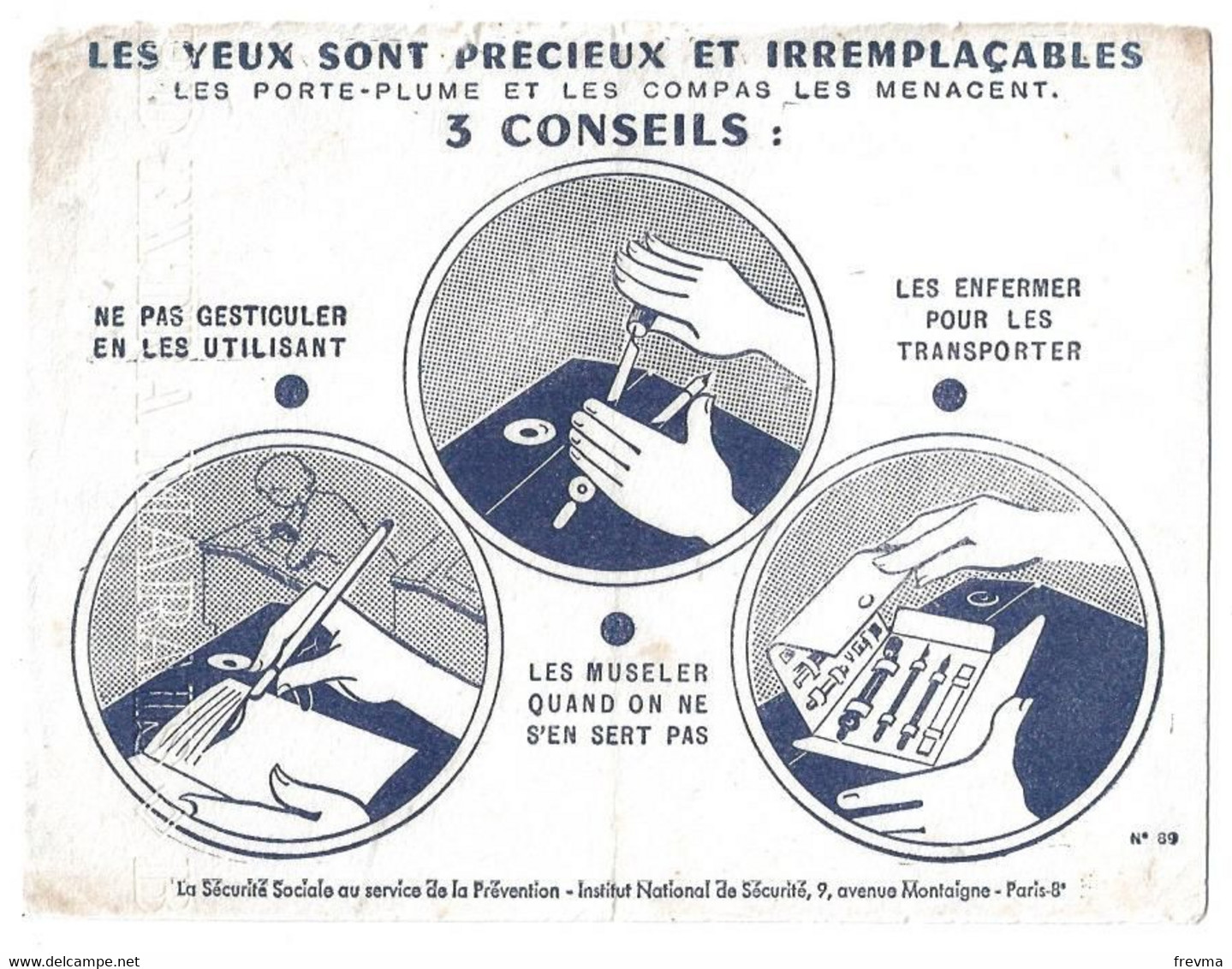 Buvard  La Securité Sociale Les Yeux Sont Precieux - Suppen & Sossen