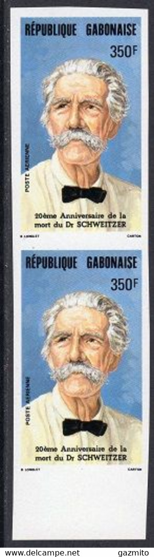 Gabon 1985, Dr. A. Schweitzer. 1val X2 IMPERFORATED - Albert Schweitzer