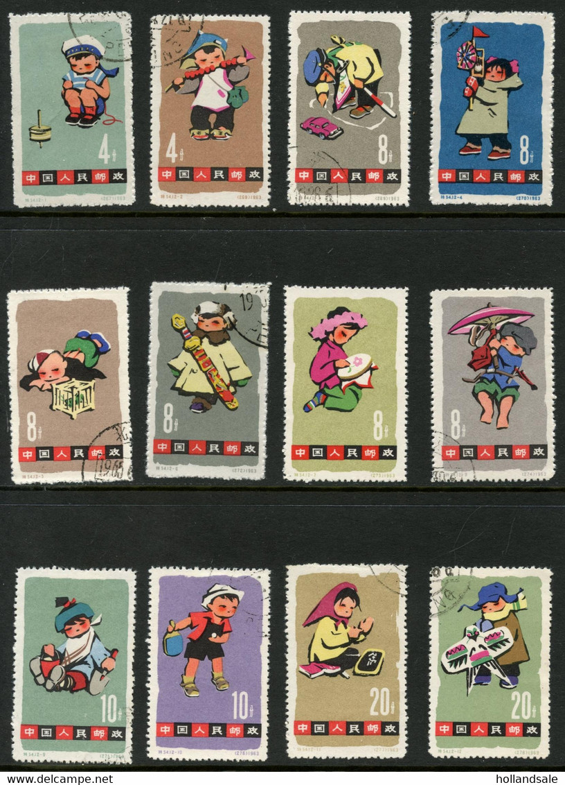 CHINA PRC -  1963 Complete Set S54. CTO With Hinges. MICHEL # 702-713. - Gebraucht