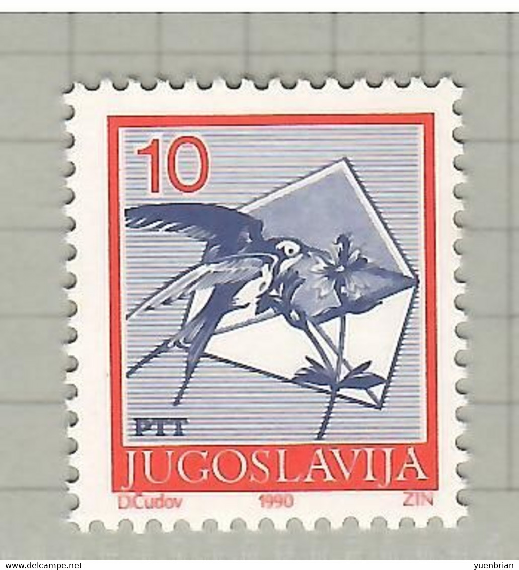 Yugoslavia 1990, Bird, Birds, 1v, MNH** - Mussen