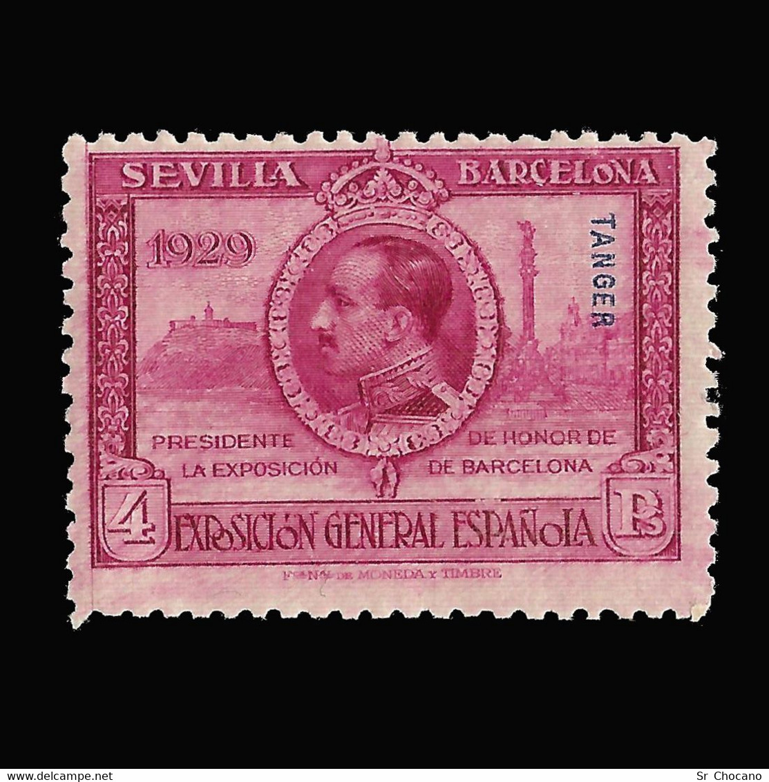 TANGER 1929. EXPO.SEVILLA BARCELONA.4P.NUEVO**. EDIFIL 46 - Marruecos Español