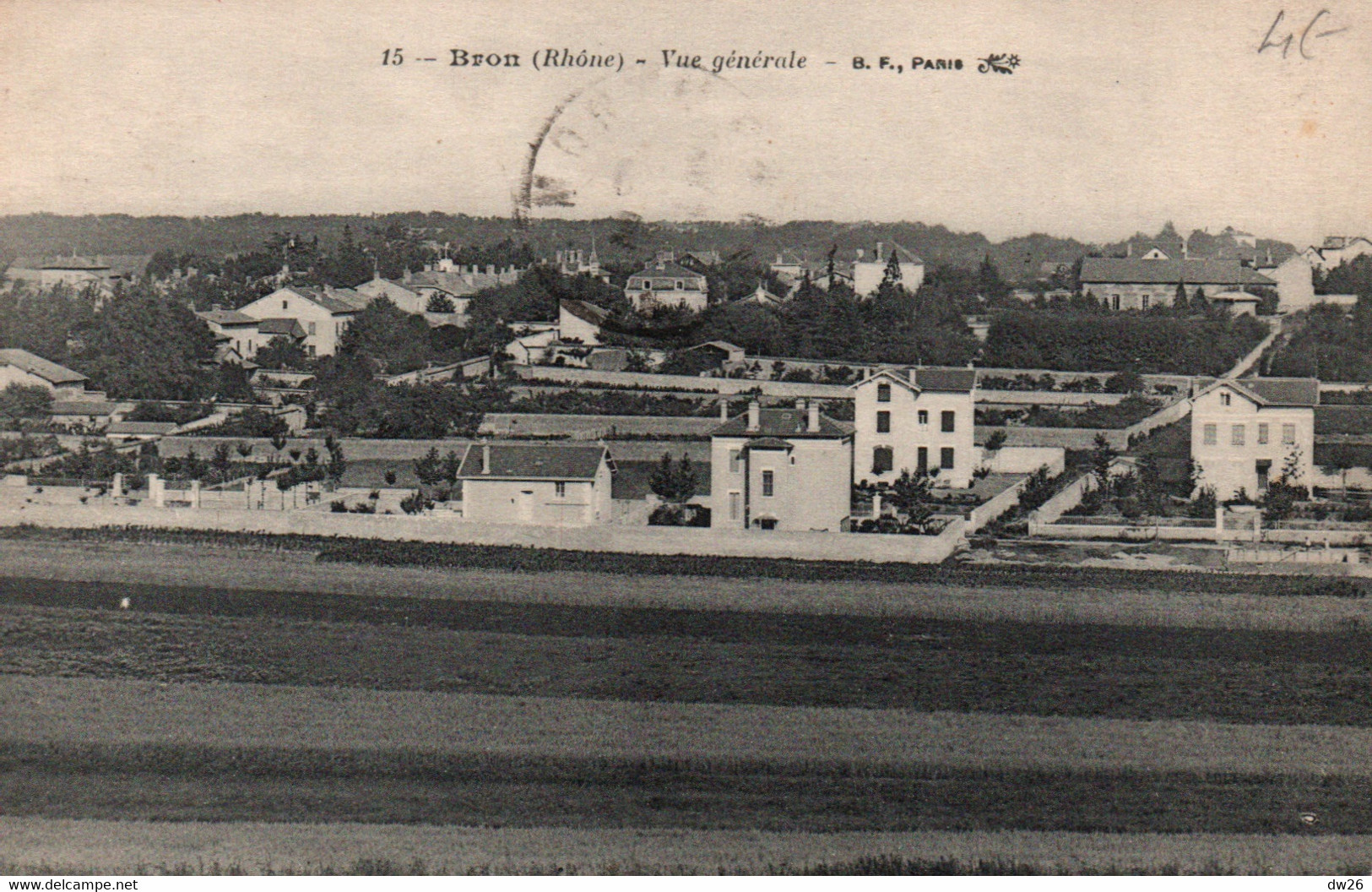 Bron (Rhône) Vue Générale - Carte B.F. Paris N° 15 De 1923 - Bron