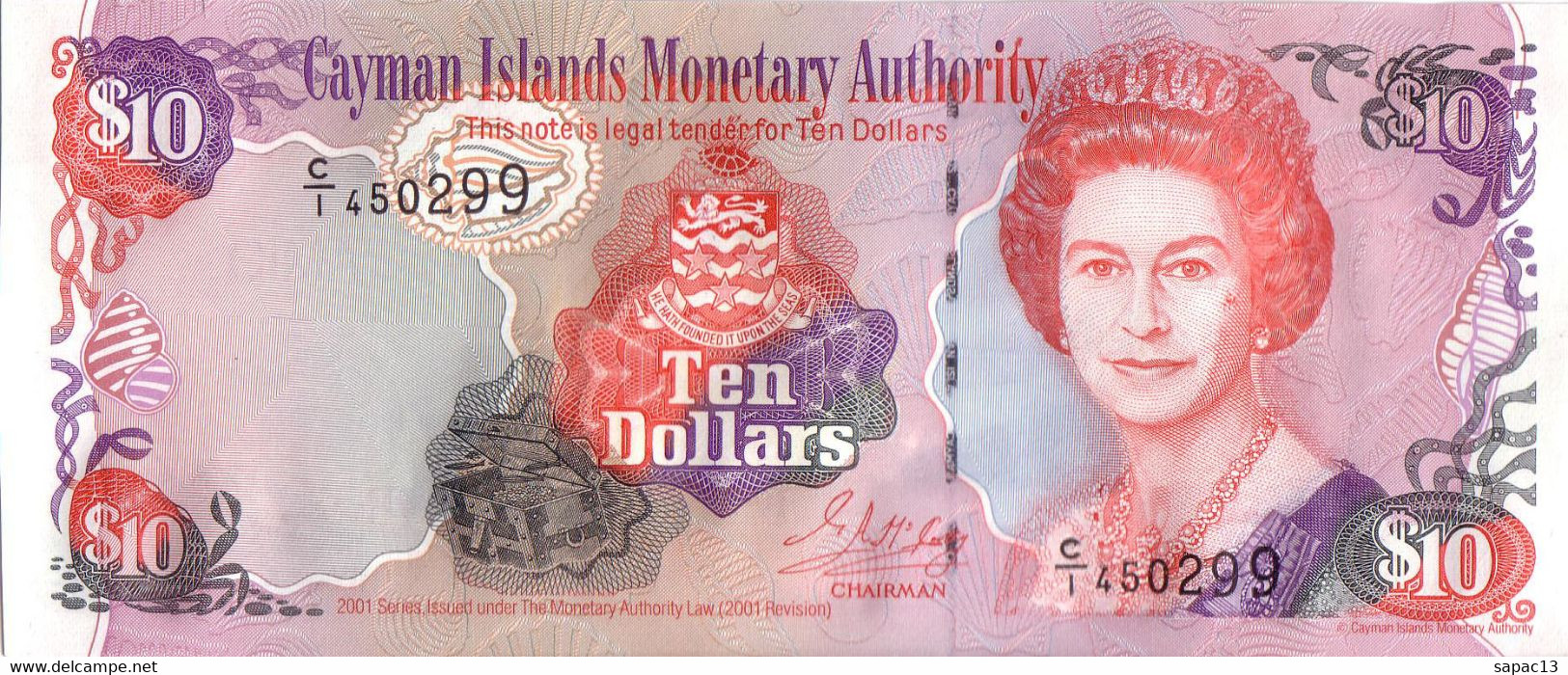 Iles Cayman 10 Dollars  2001  UNC Pick 28 - Cayman Islands