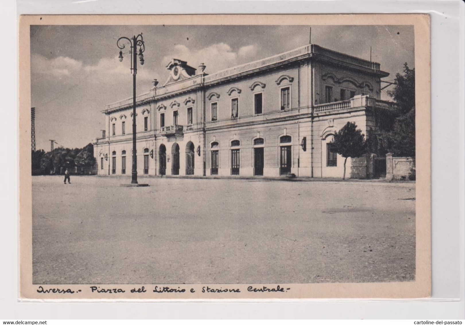 AVERSA  PIAZZA DEL LITTORIO  E STAZIONE CENTRALE  NO VG - Aversa